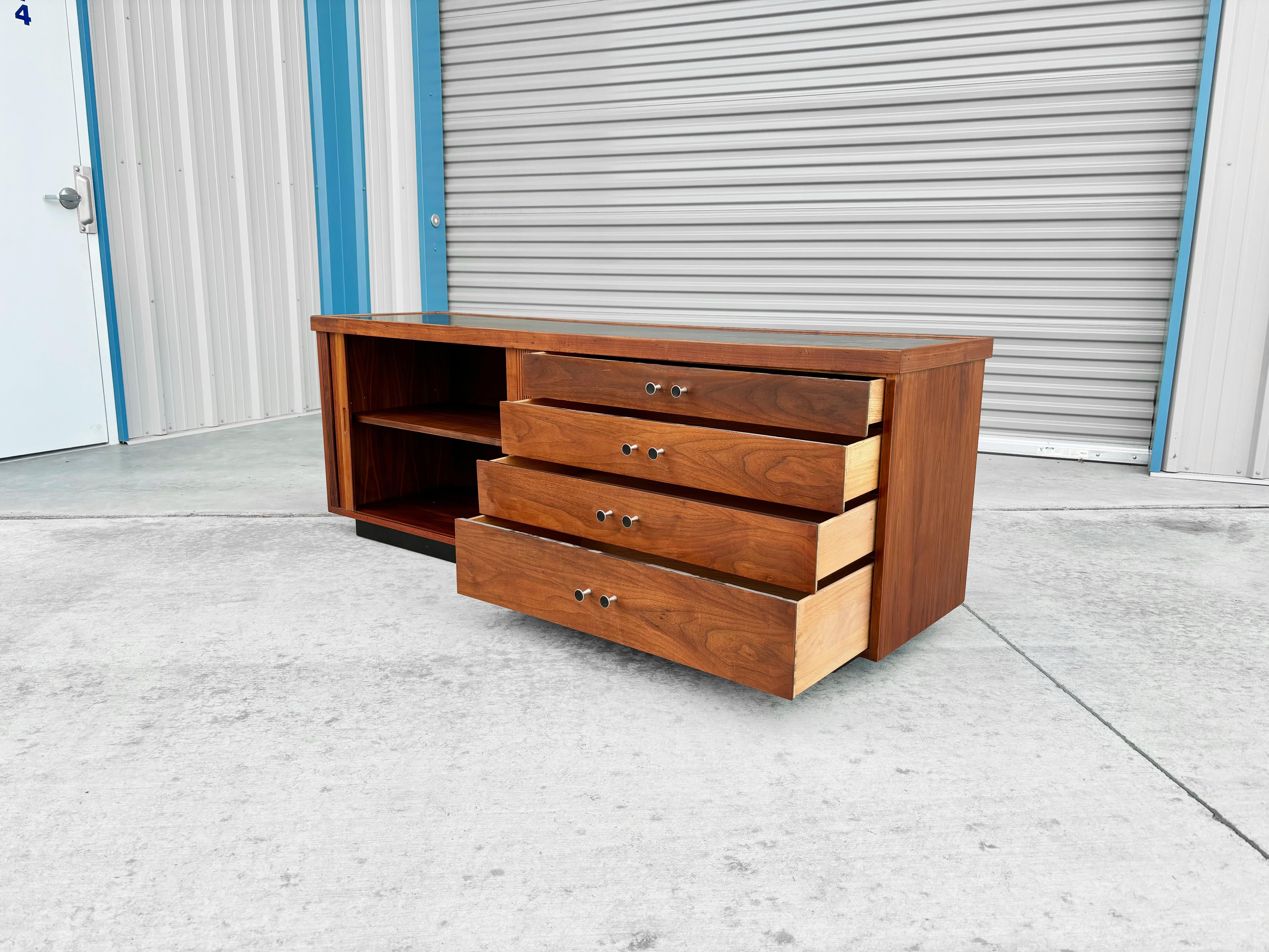 Mid-20th Century 1950s Mid Century Tambour Door Credenza by Glenn of California For Sale
