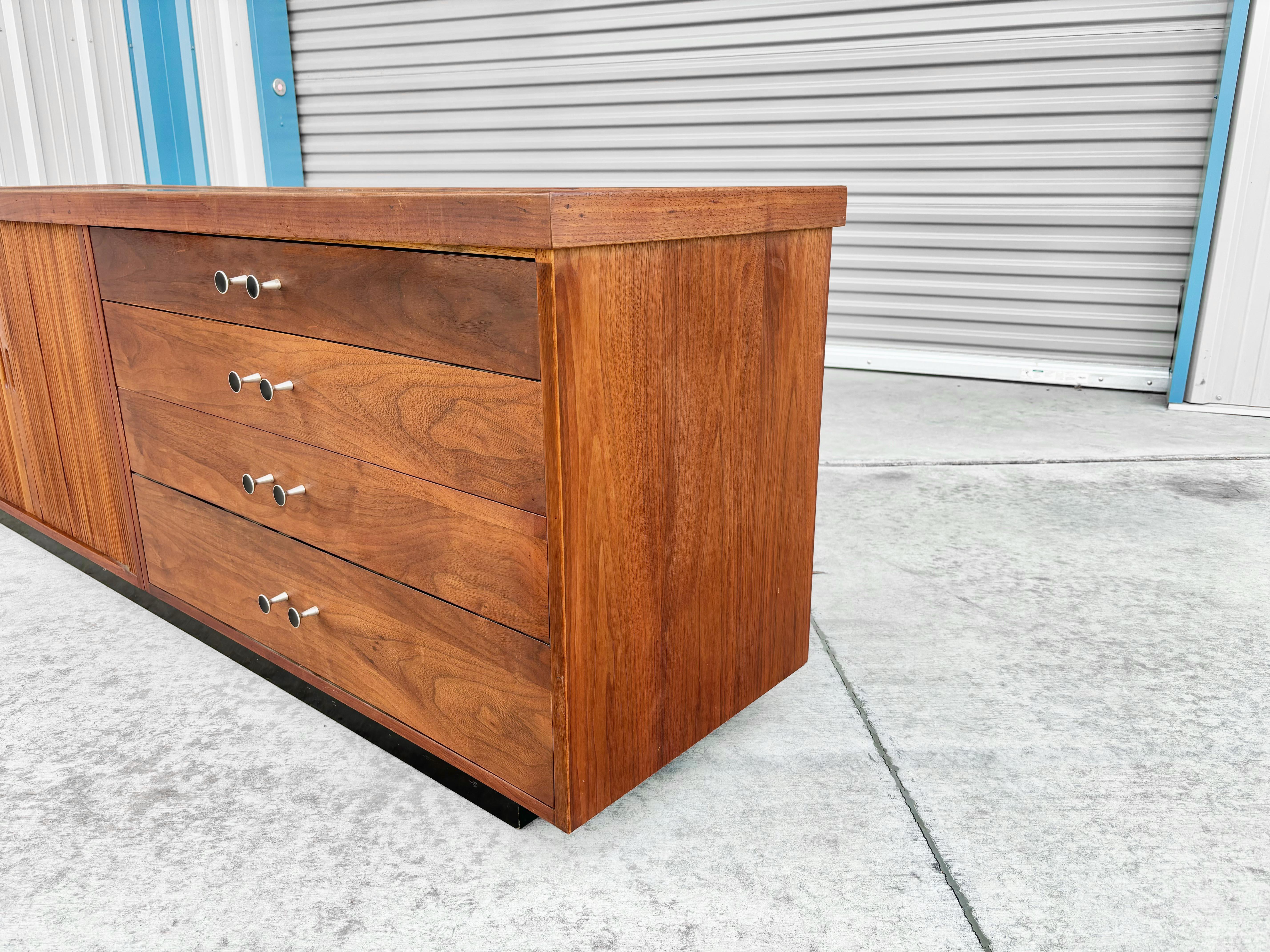 1950s Mid Century Tambour Door Credenza by Glenn of California For Sale 2
