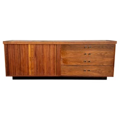 1950s Mid Century Tambour Door Credenza by Glenn of California