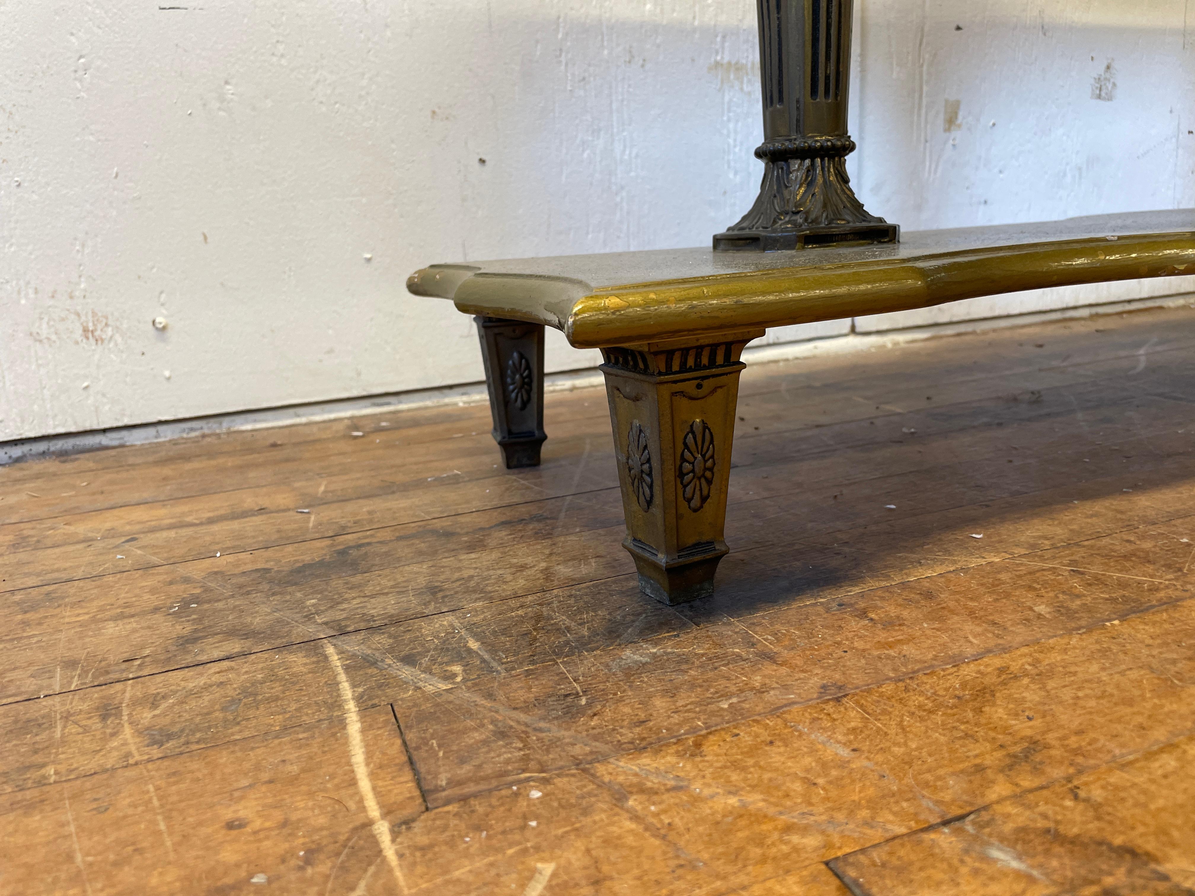 1950s Midcentury Tension Pole Entryway Table with Lamp 4