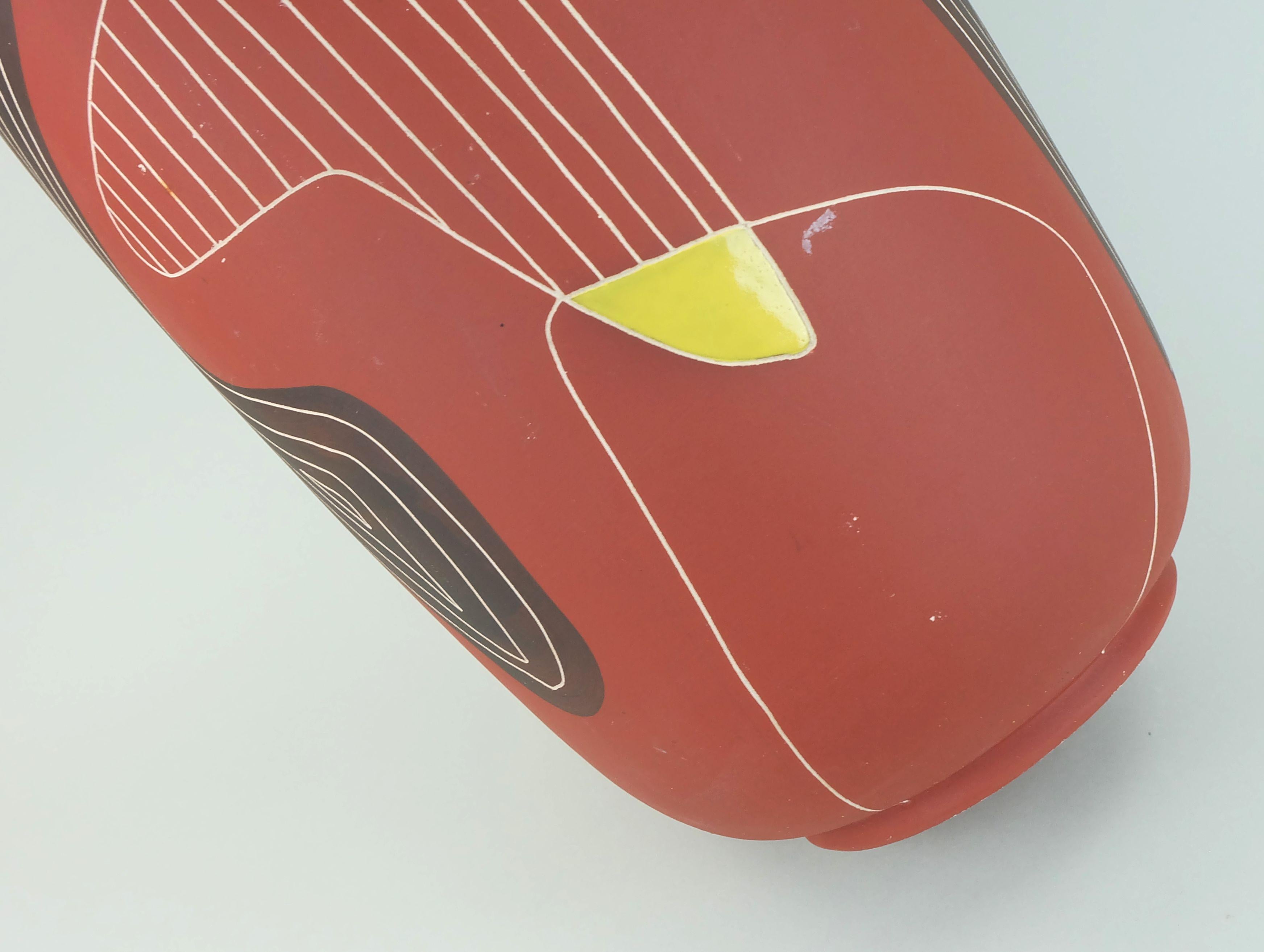 1950s mid century VASE floorvase bay-keramik decor 'brasil' model 543-40 WGP For Sale 4