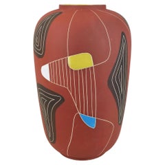 1950s mid century VASE floorvase bay-keramik decor 'brasil' model 543-40 WGP