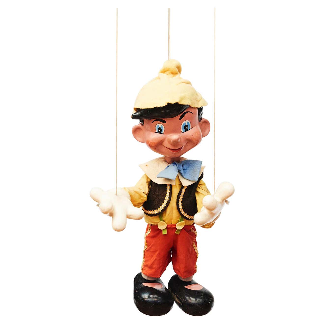 Pinoke Model Puppet 1950s MidCentury Vintage Pinocchio Marionette Puppet, Pelham Puppets ...