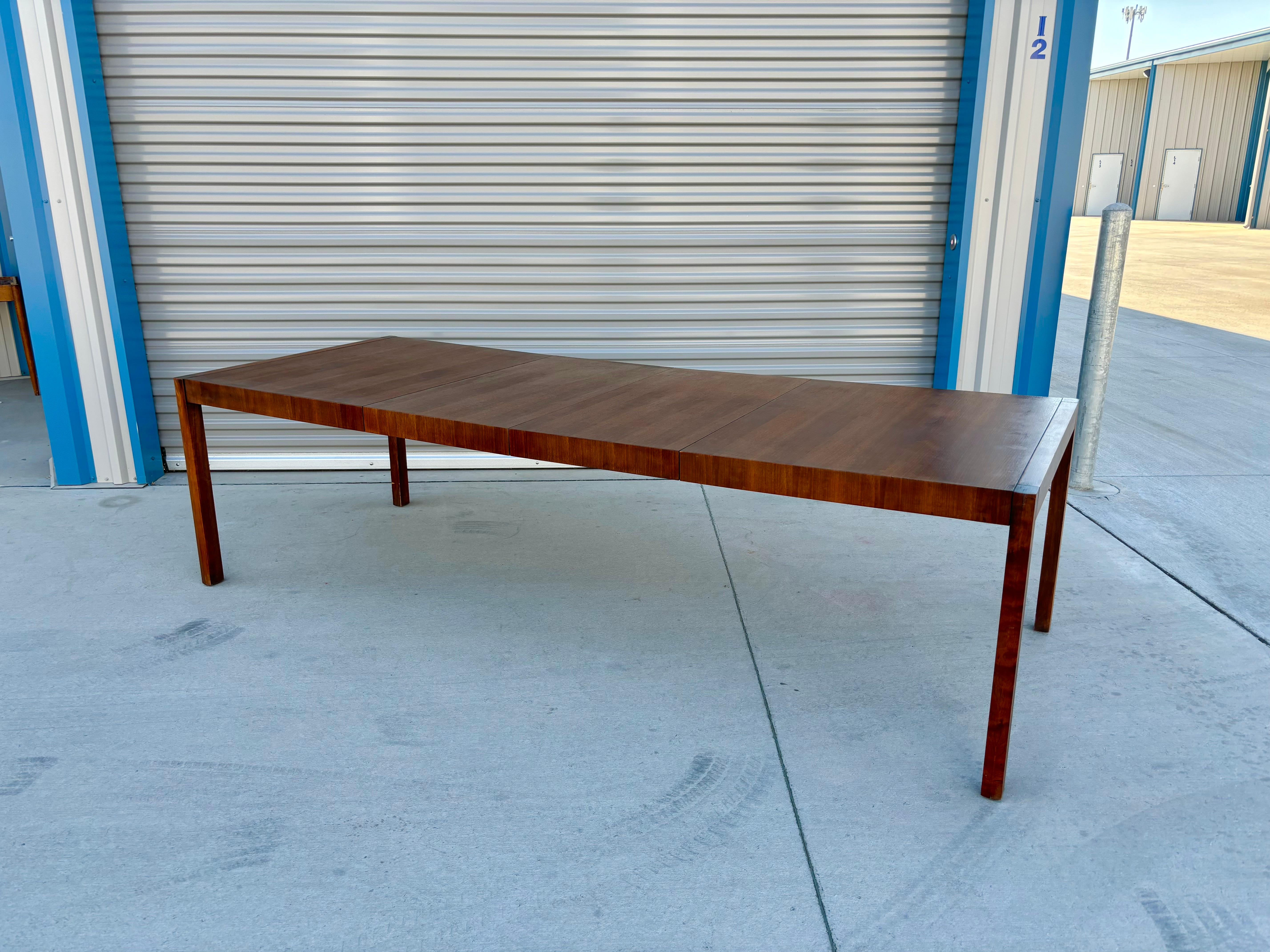 1950s Mid Century Walnut Dining Table For Sale 4
