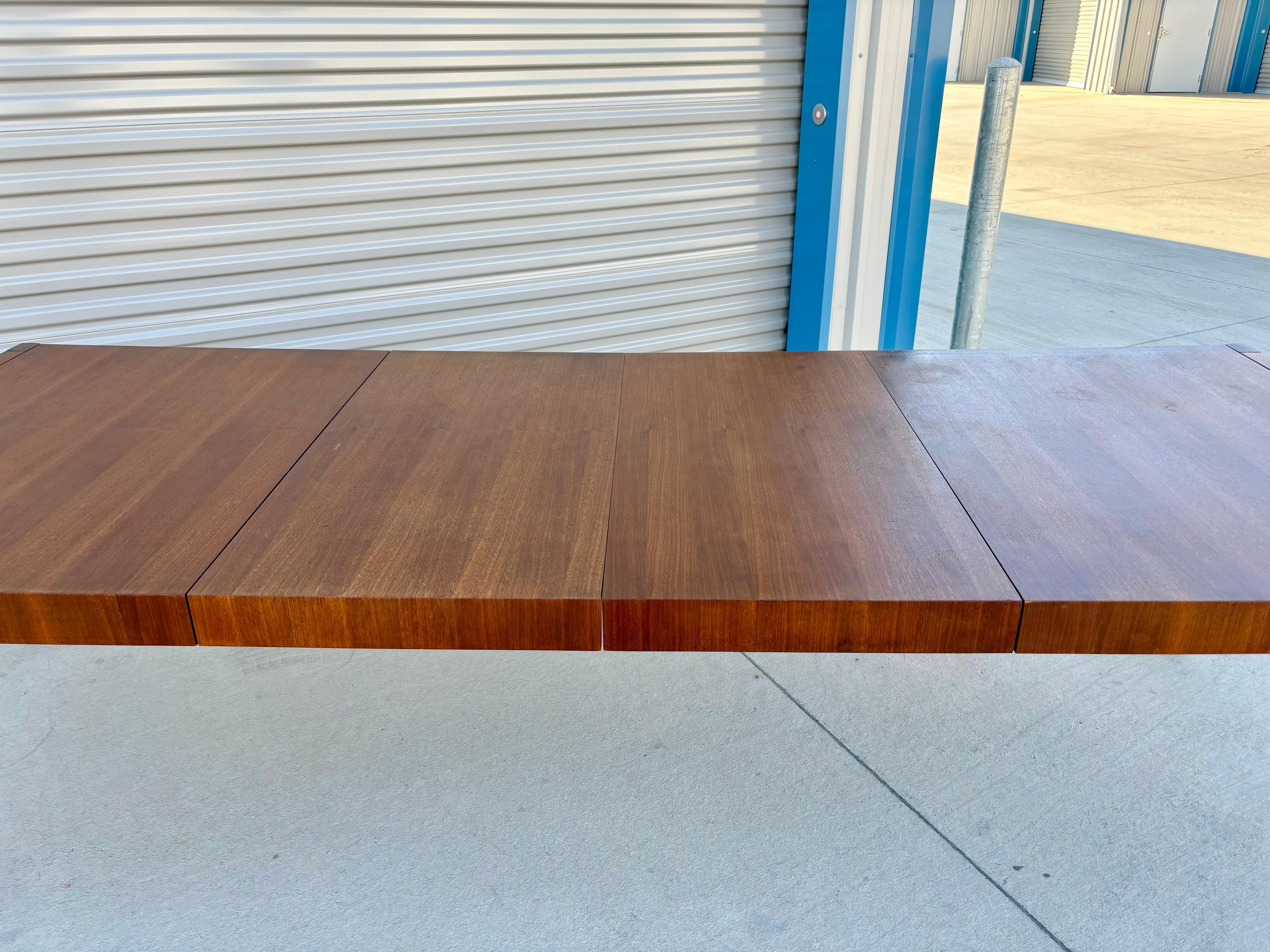 1950s Mid Century Walnut Dining Table For Sale 6