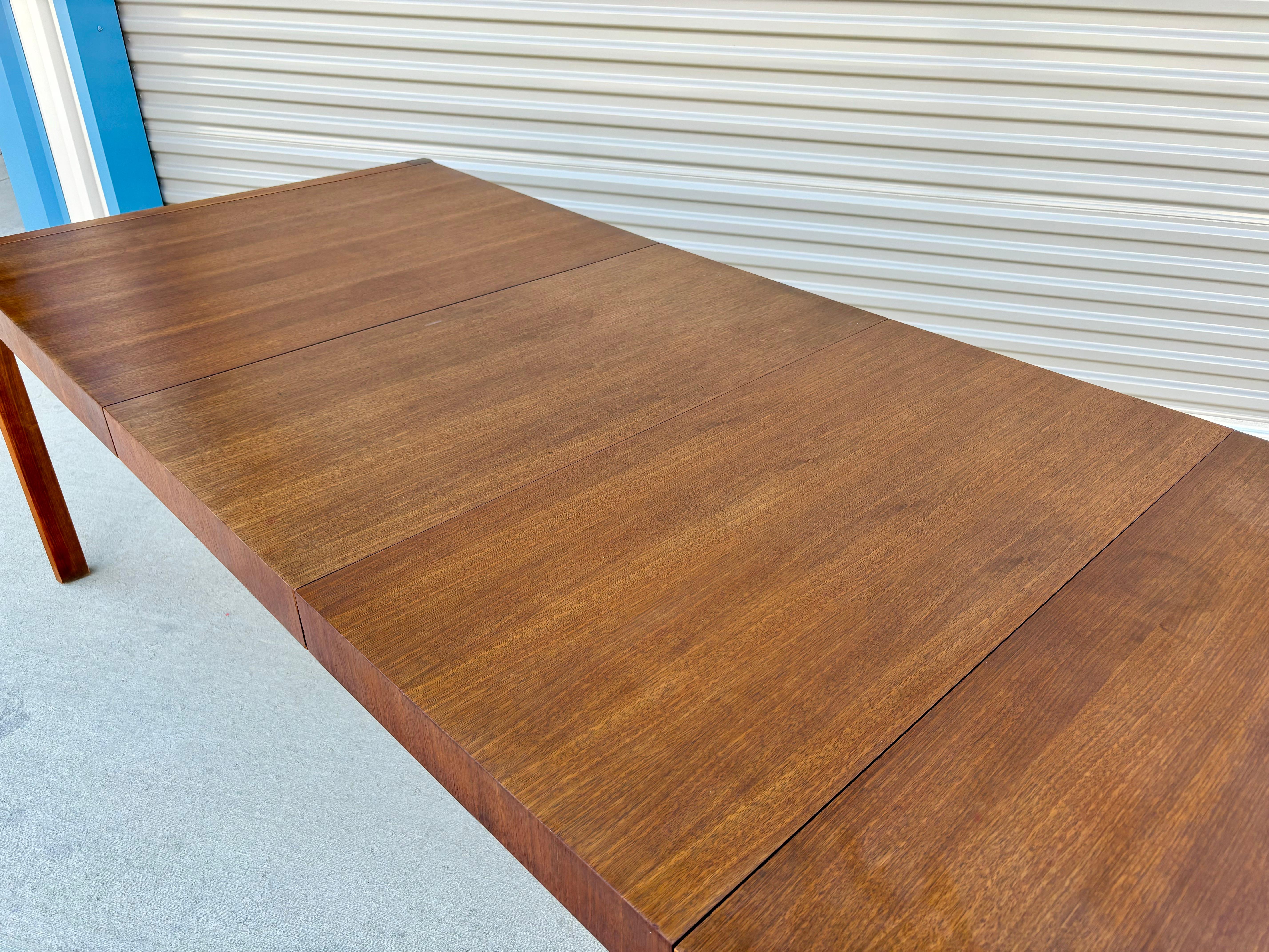 1950s Mid Century Walnut Dining Table For Sale 8