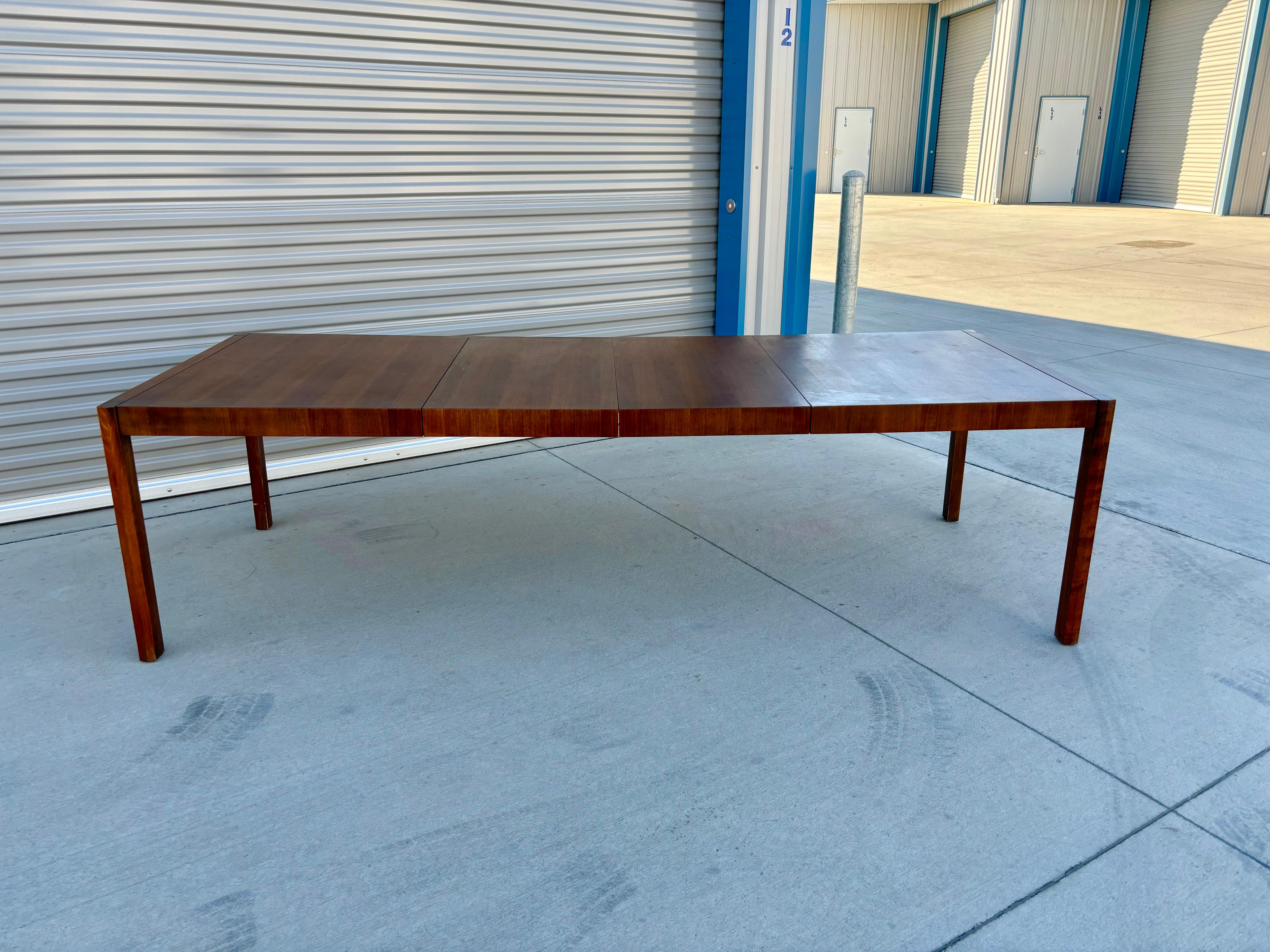 1950s Mid Century Walnut Dining Table For Sale 9