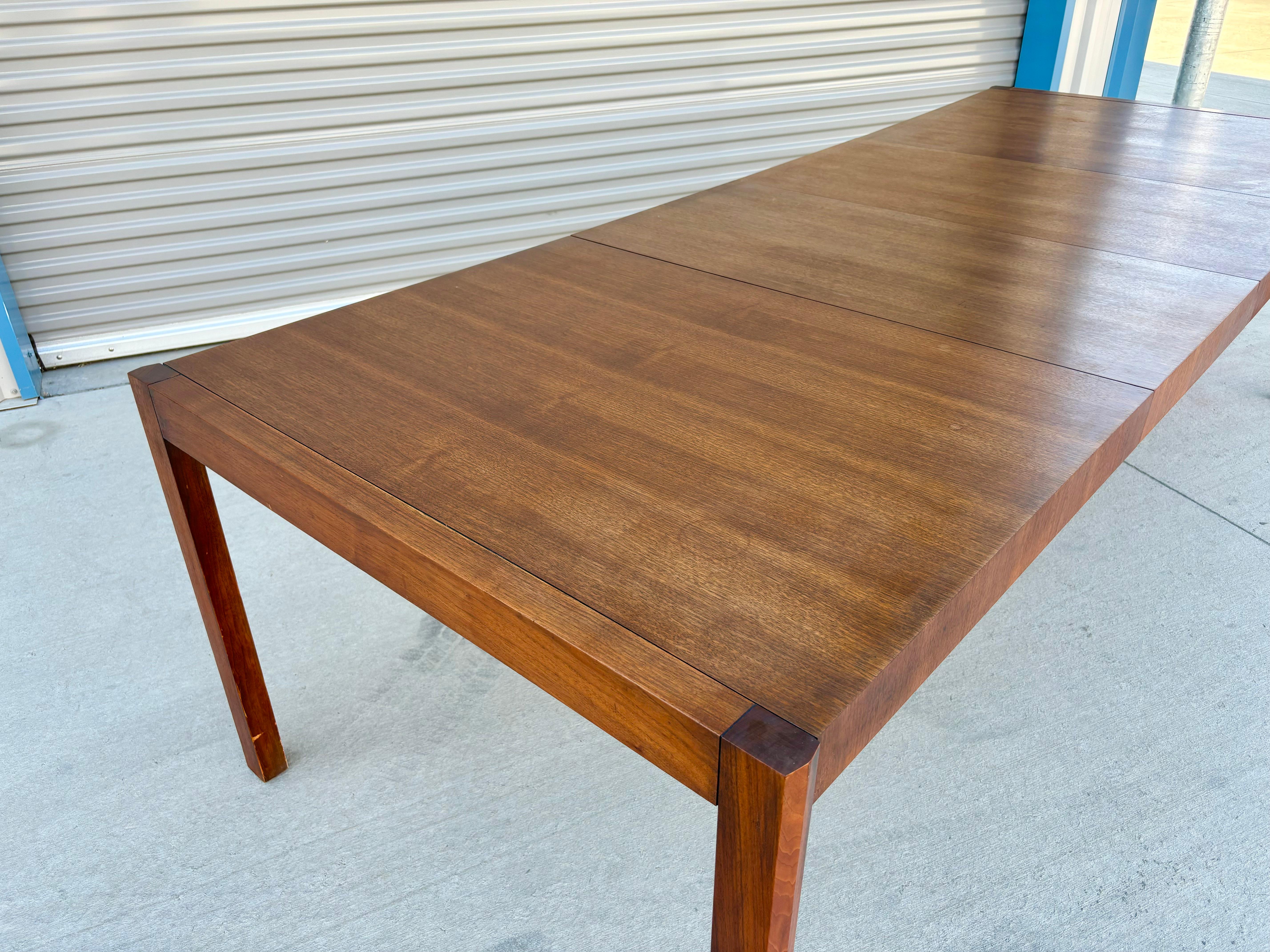 1950s Mid Century Walnut Dining Table For Sale 2