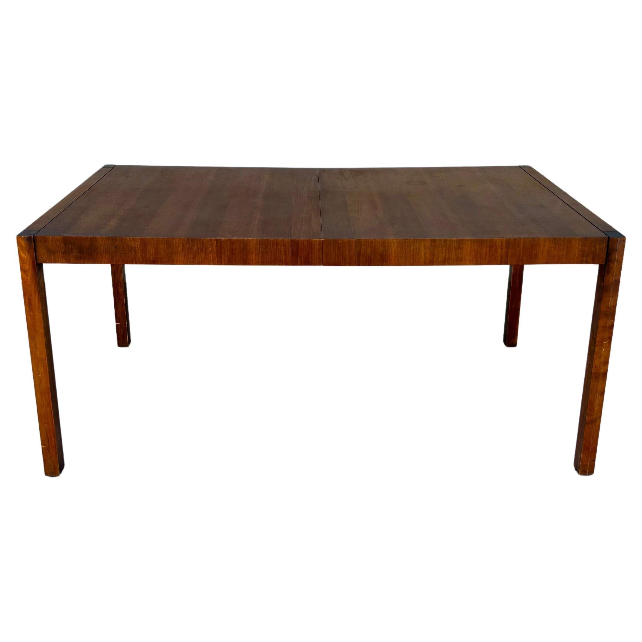 1950s Mid Century Walnut Dining Table For Sale