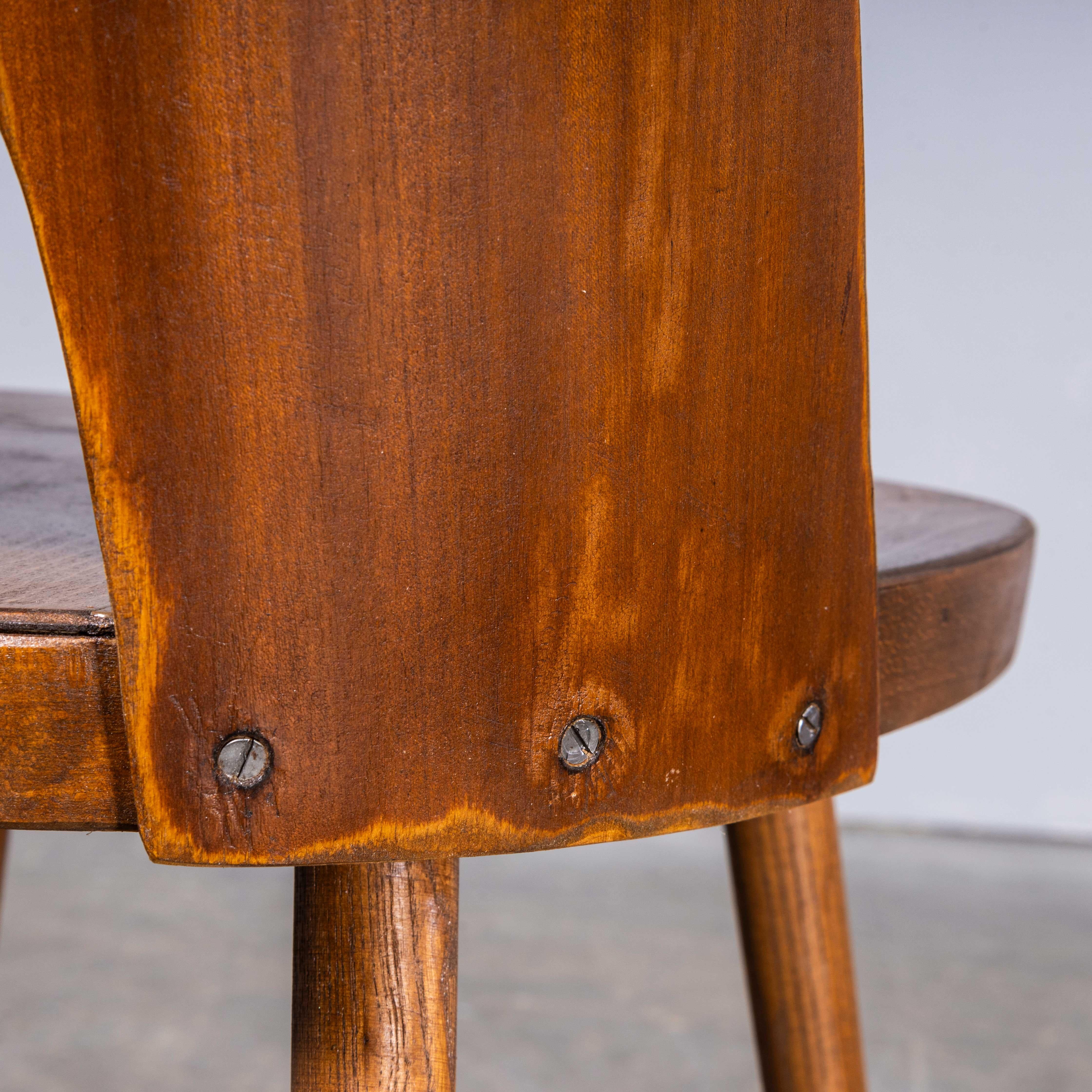 1950’s Mid Oak Beech Dining - Side Chair – Oswald Haerdtl Model 515 – Pair For Sale 5