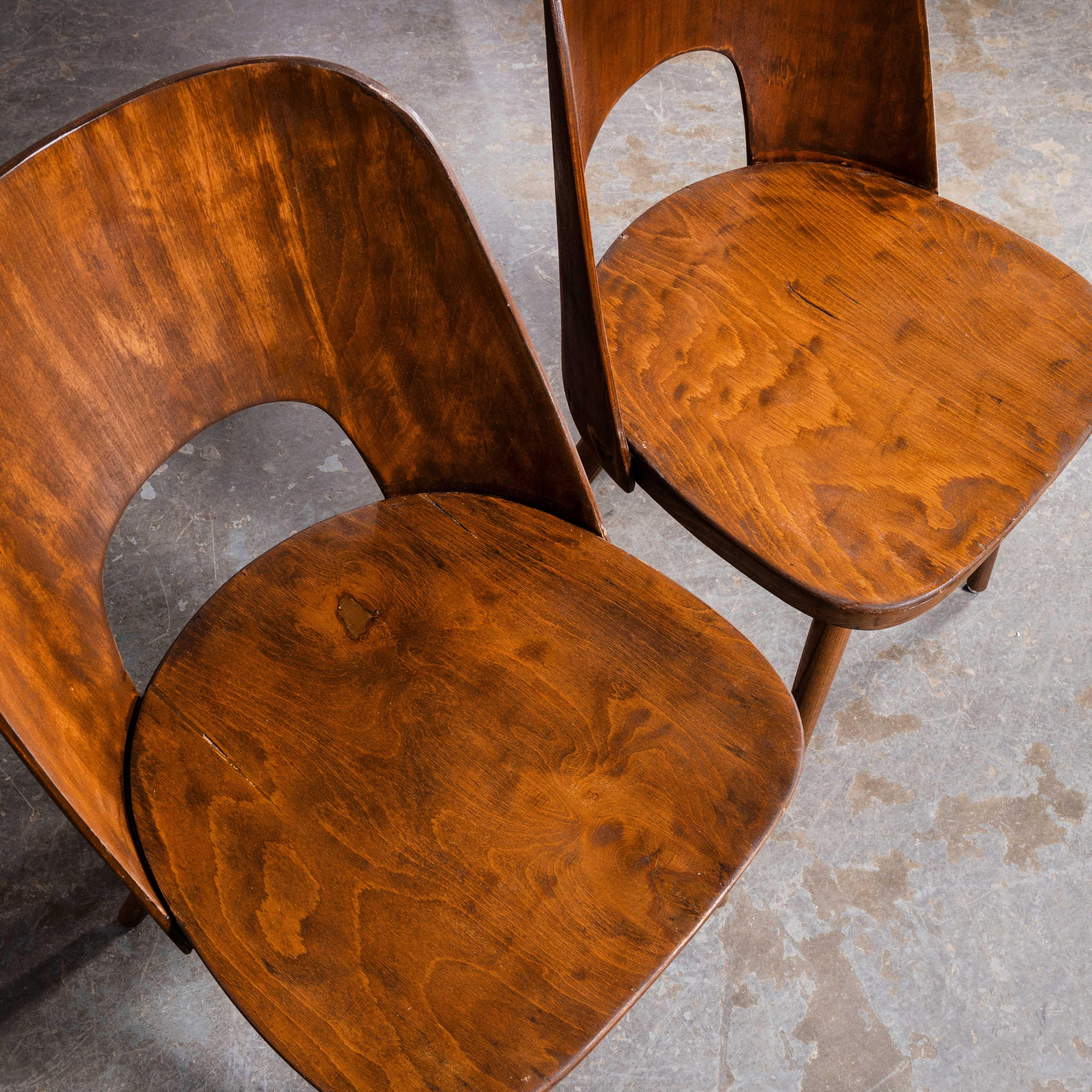 1950’s Mid Oak Beech Dining - Side Chair – Oswald Haerdtl Model 515 – Pair In Good Condition For Sale In Hook, Hampshire