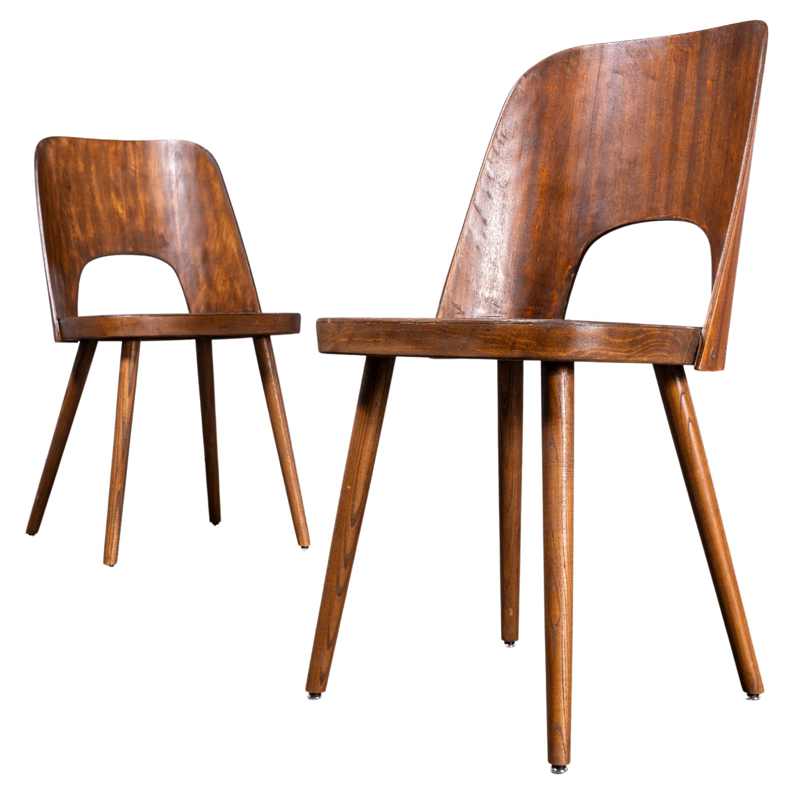 1950’s Mid Oak Beech Dining - Side Chair – Oswald Haerdtl Model 515 – Pair For Sale