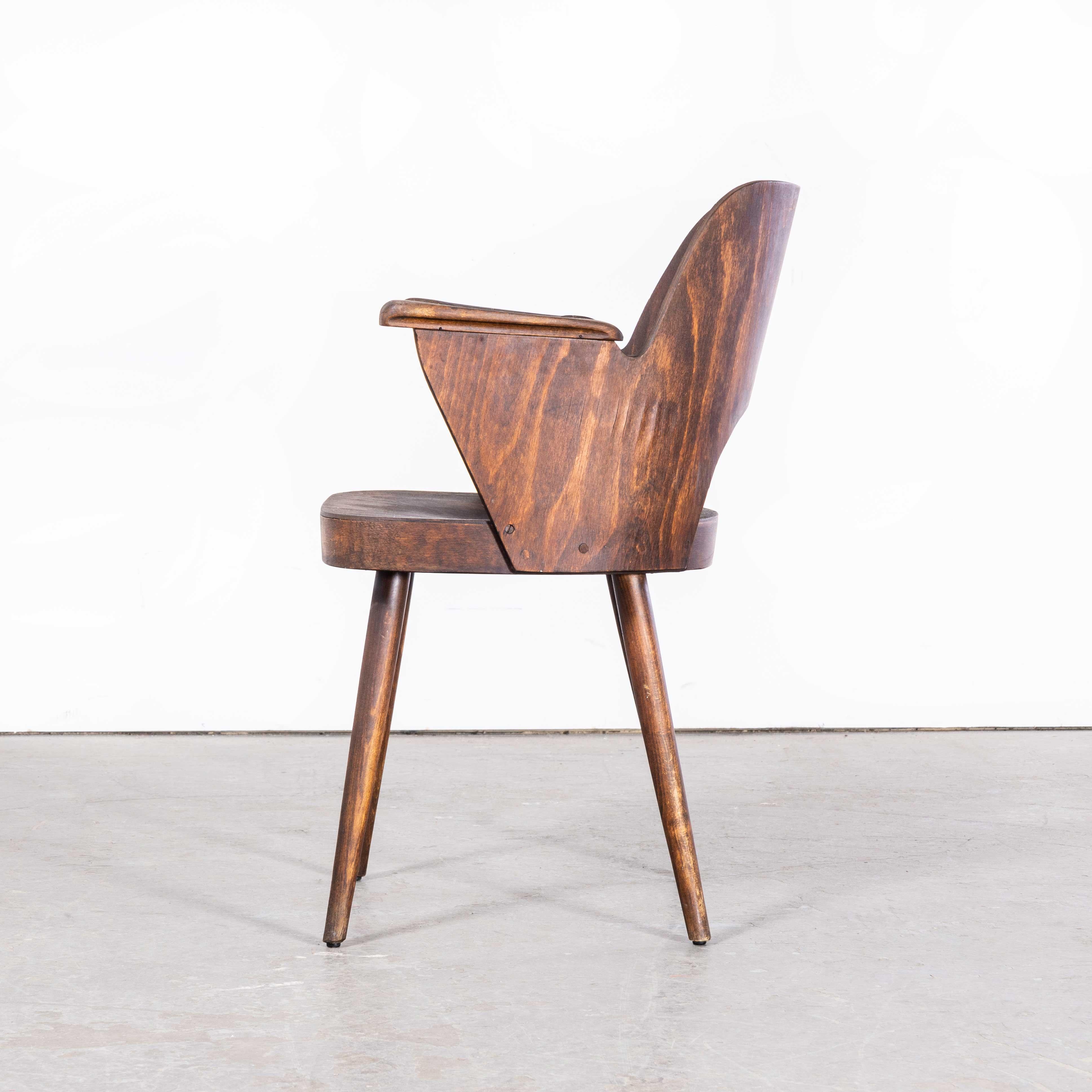 1950's Mid Oak Original Arm Chair - Oswald Haerdtl Model 515 For Sale 3