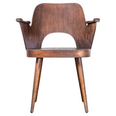 Vintage 1950's Mid Oak Original Arm Chair - Oswald Haerdtl Model 515