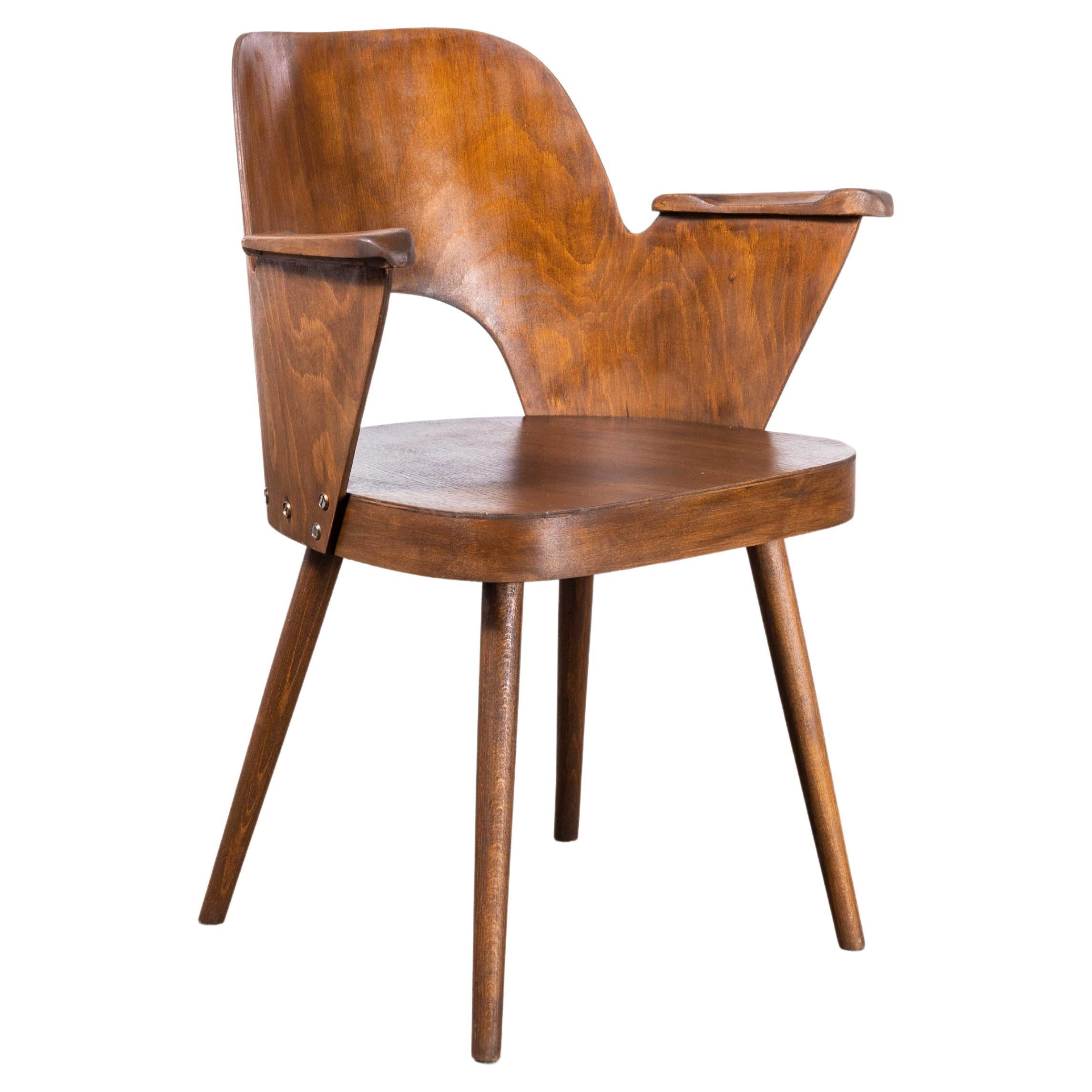 1950s Mid Oak Side, Armchair, Oswald Haerdtl Model 515