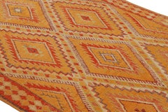 1950s Midcentury Berber Rug Gold Diamond Pattern Moroccan Rug by Rug & Kilim
