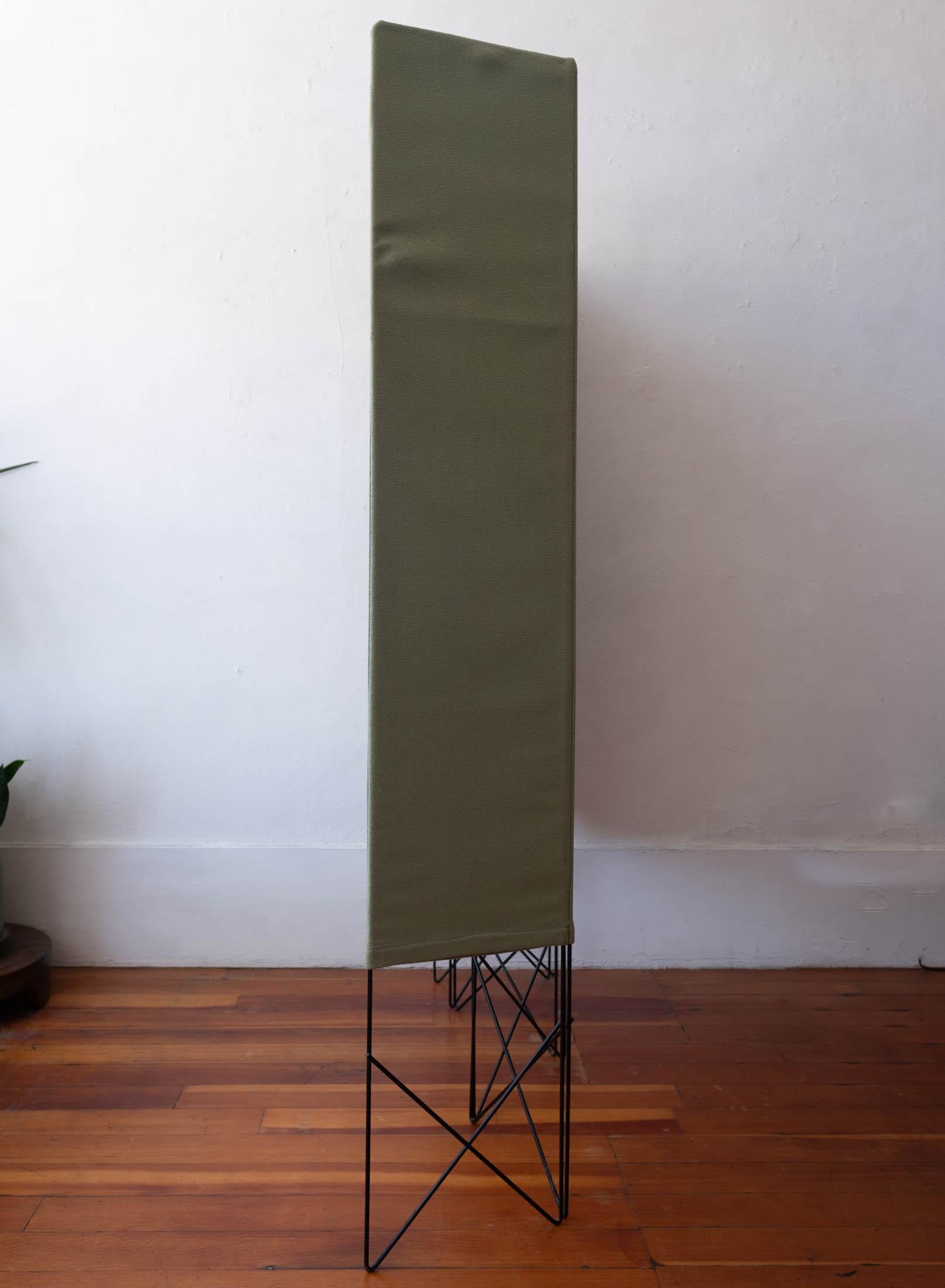 Fabric 1950s Midcentury Iron Room Divider For Sale
