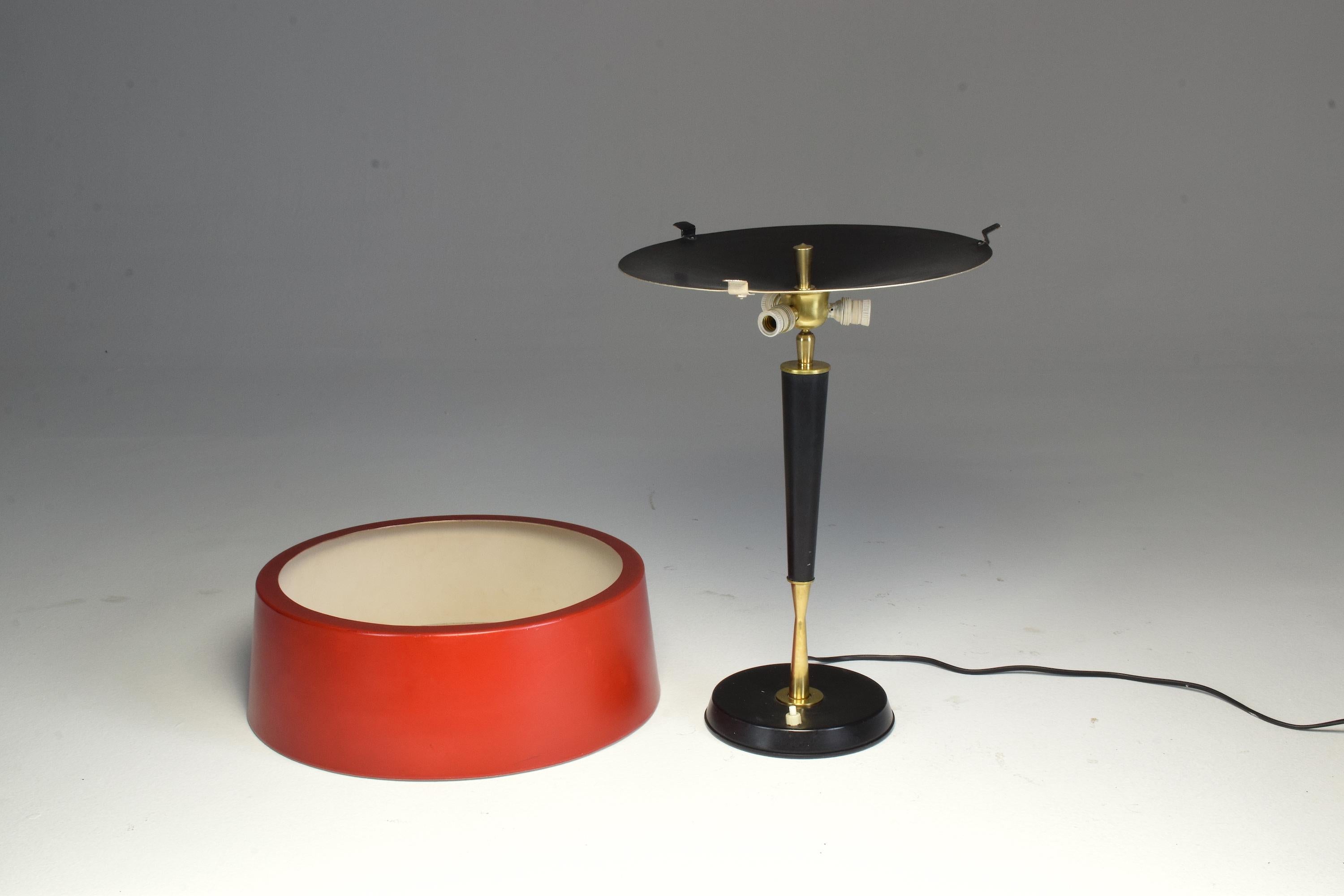 1950s Mid-Century Modern Italian Oscar Torlasco Brass Table Lamp 4