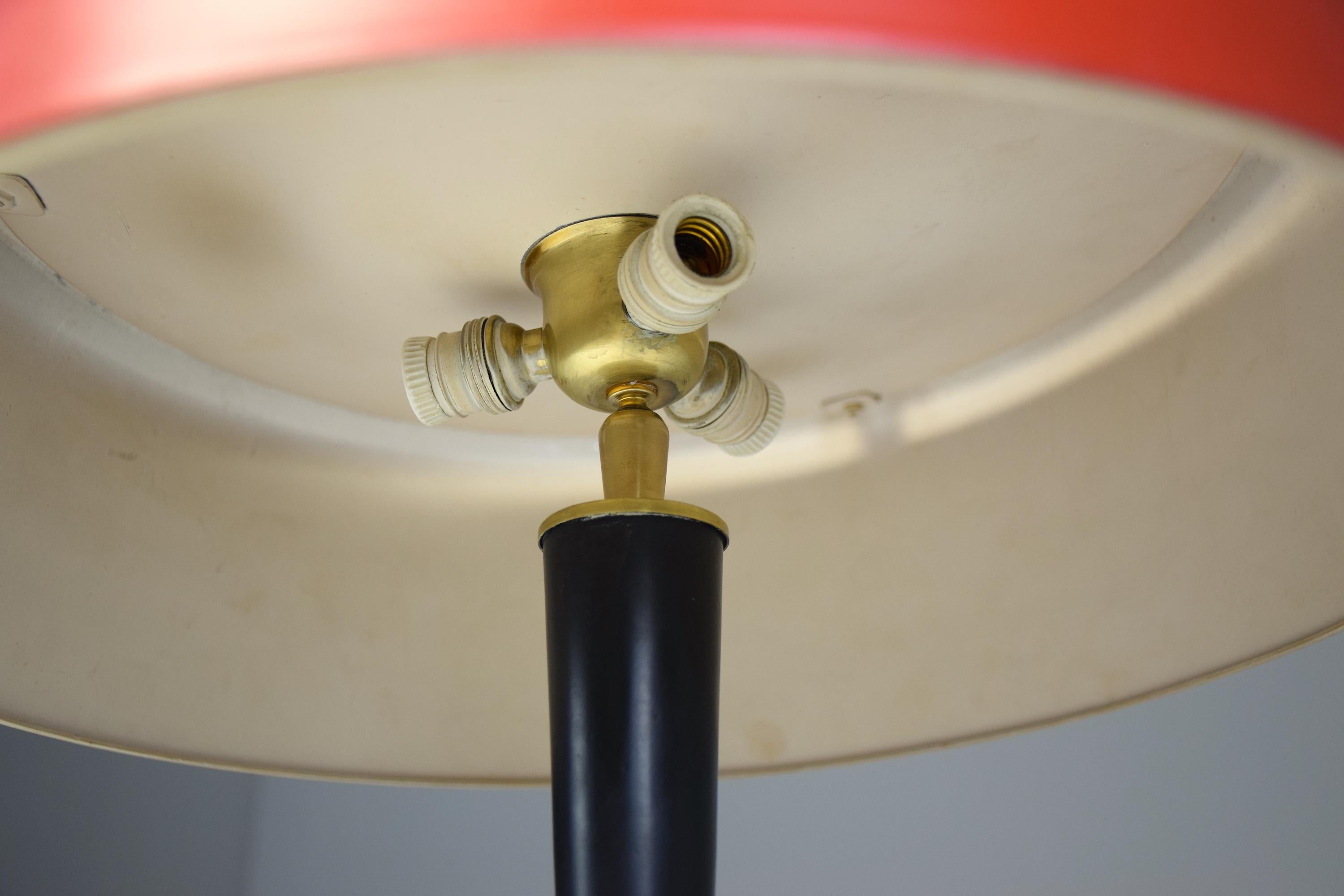 1950s Mid-Century Modern Italian Oscar Torlasco Brass Table Lamp 6