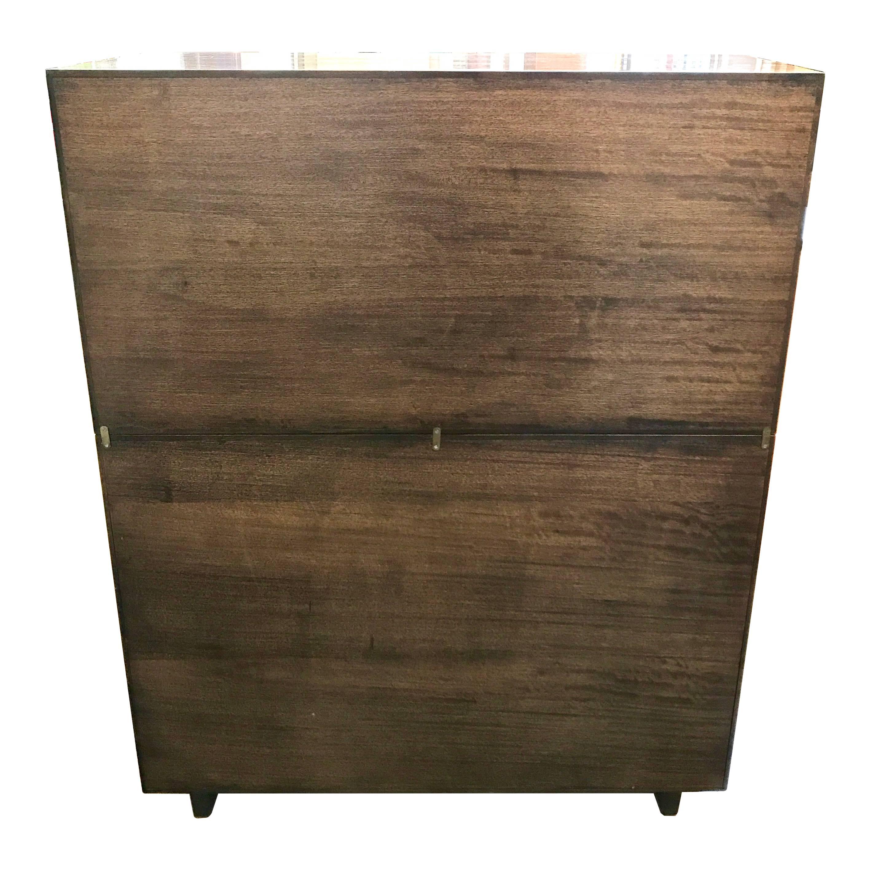 Mid-Century Modern 1950s Milo Baughman for Drexel Perspective Mindoro Wood China Hutch For Sale