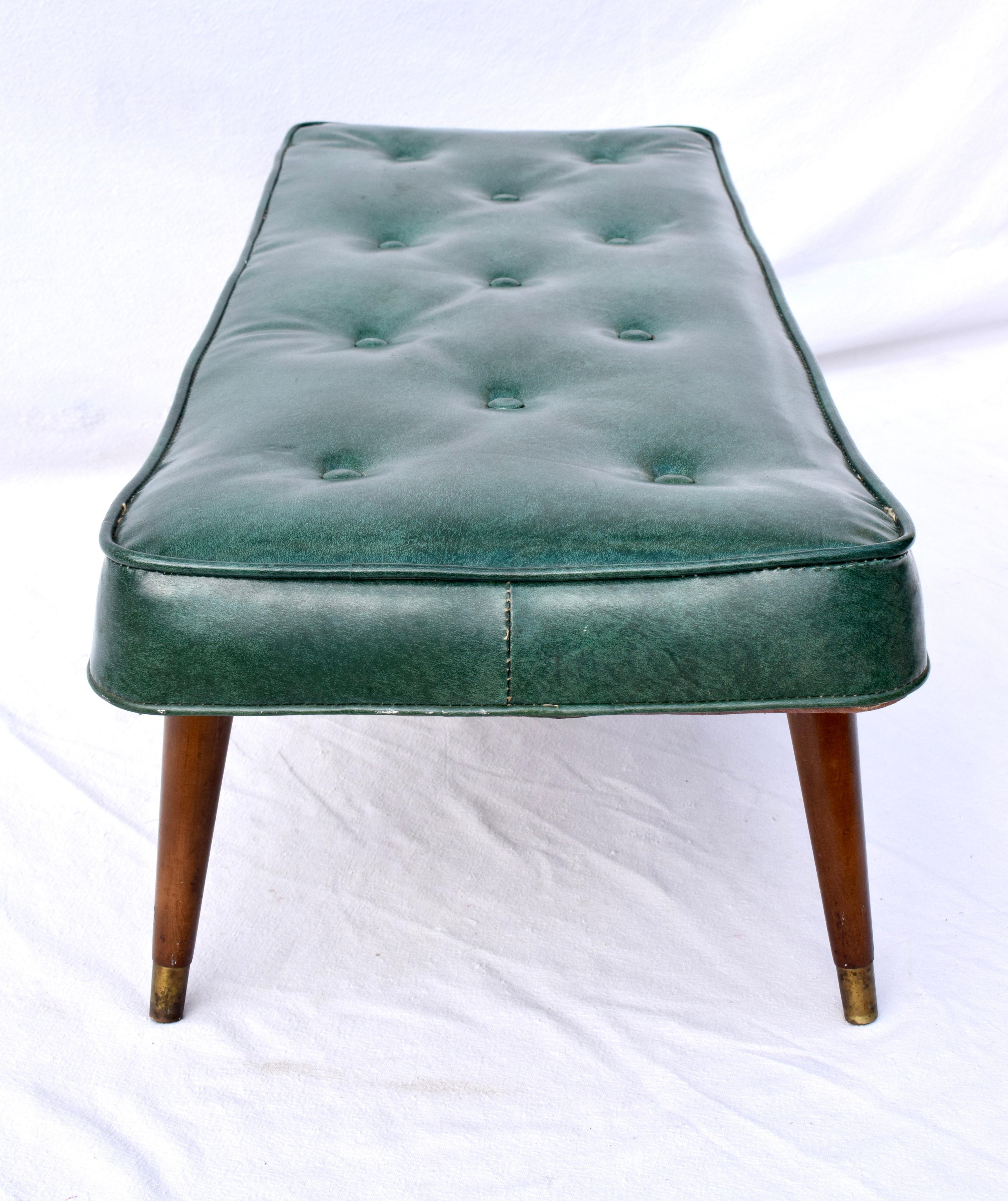 Mid-Century Modern 1950's Milo Baughman Style Bench Tapered Legs