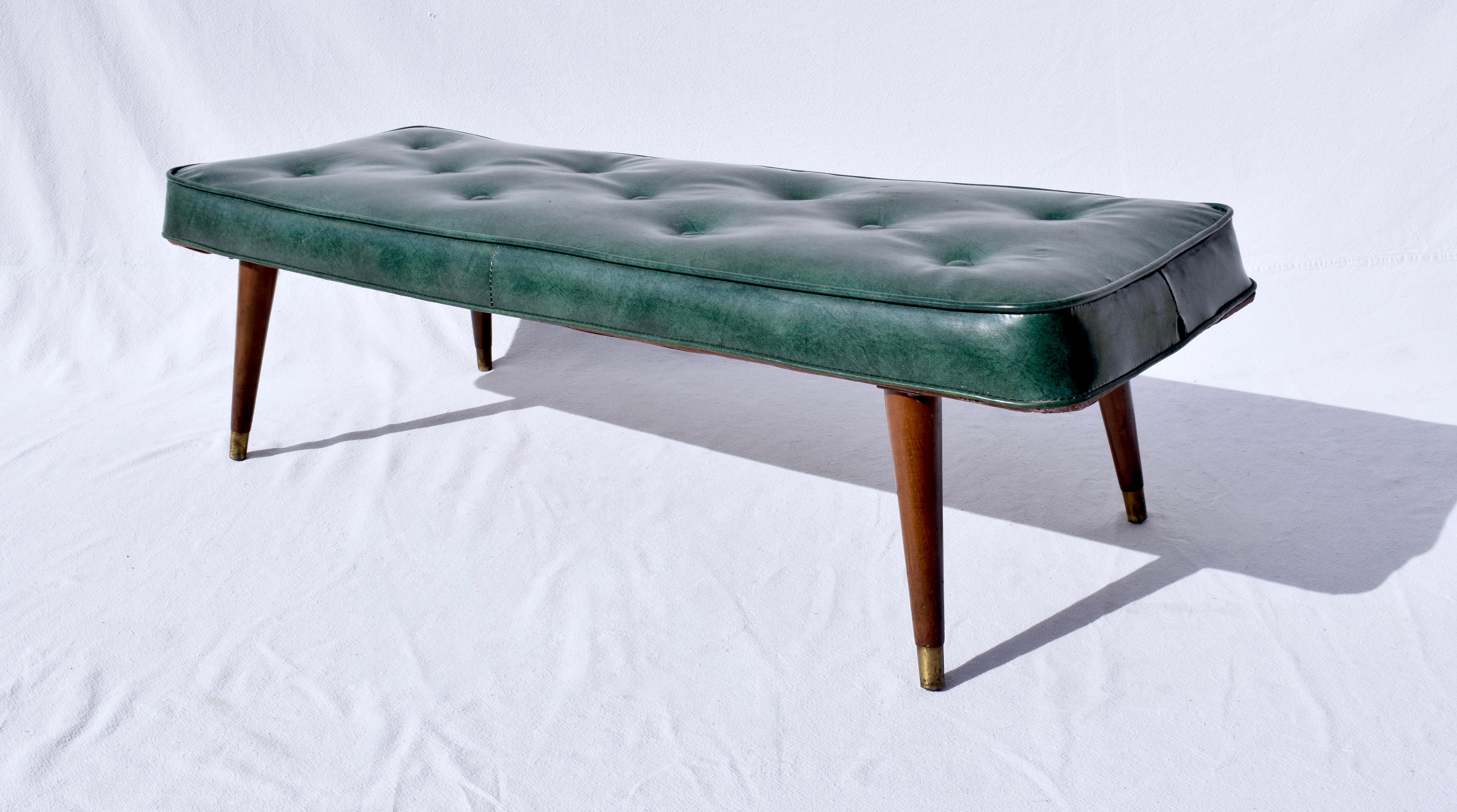 American 1950's Milo Baughman Style Bench Tapered Legs