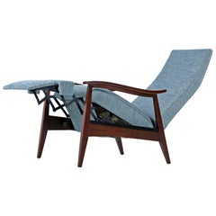 1950s Milo Baughman Style Lounge Chair Recliner
