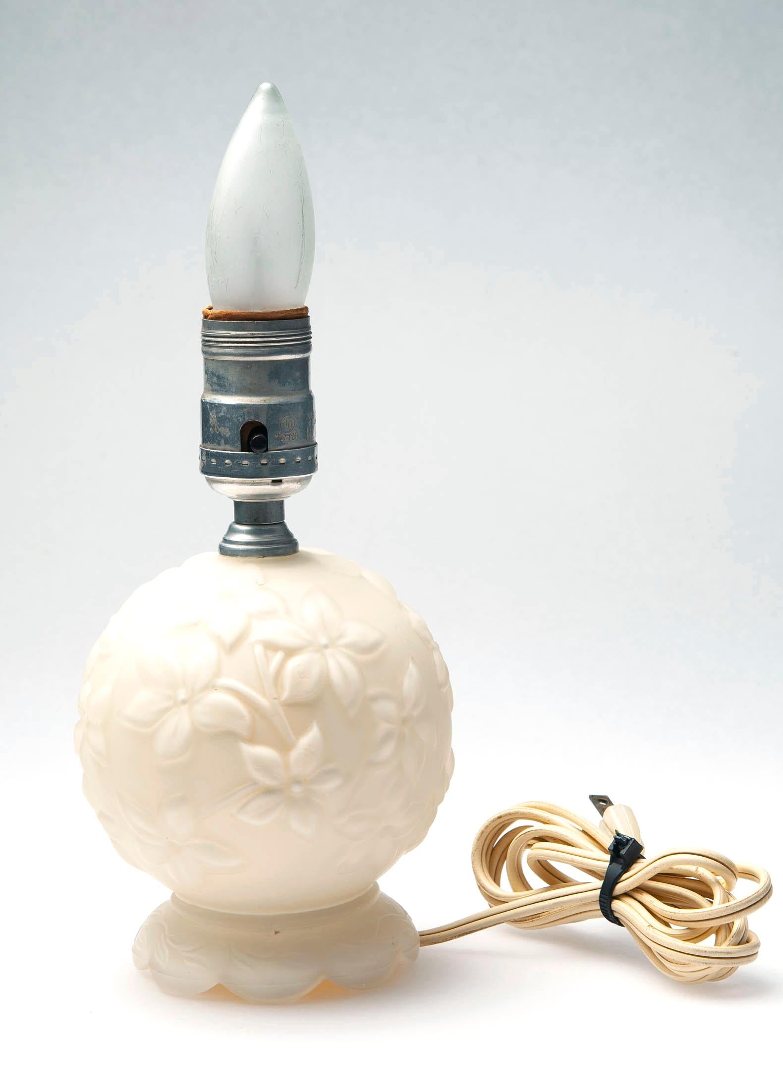 1950's Miniature Satin Glass Lamps; a Pair 4