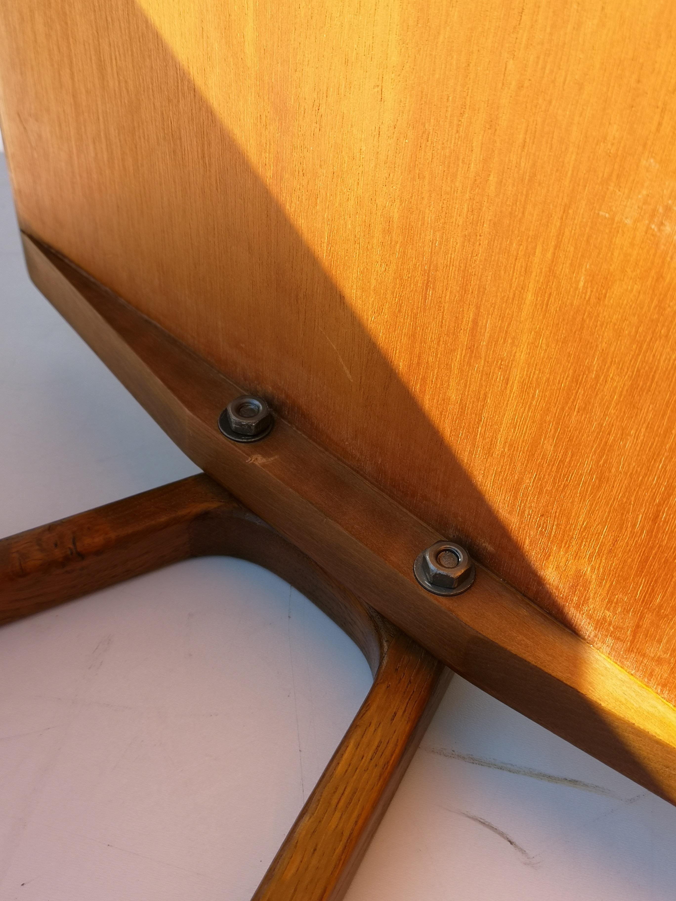 1950s Minimalist Danish Teak and Oak Side / End Tables For Sale 5