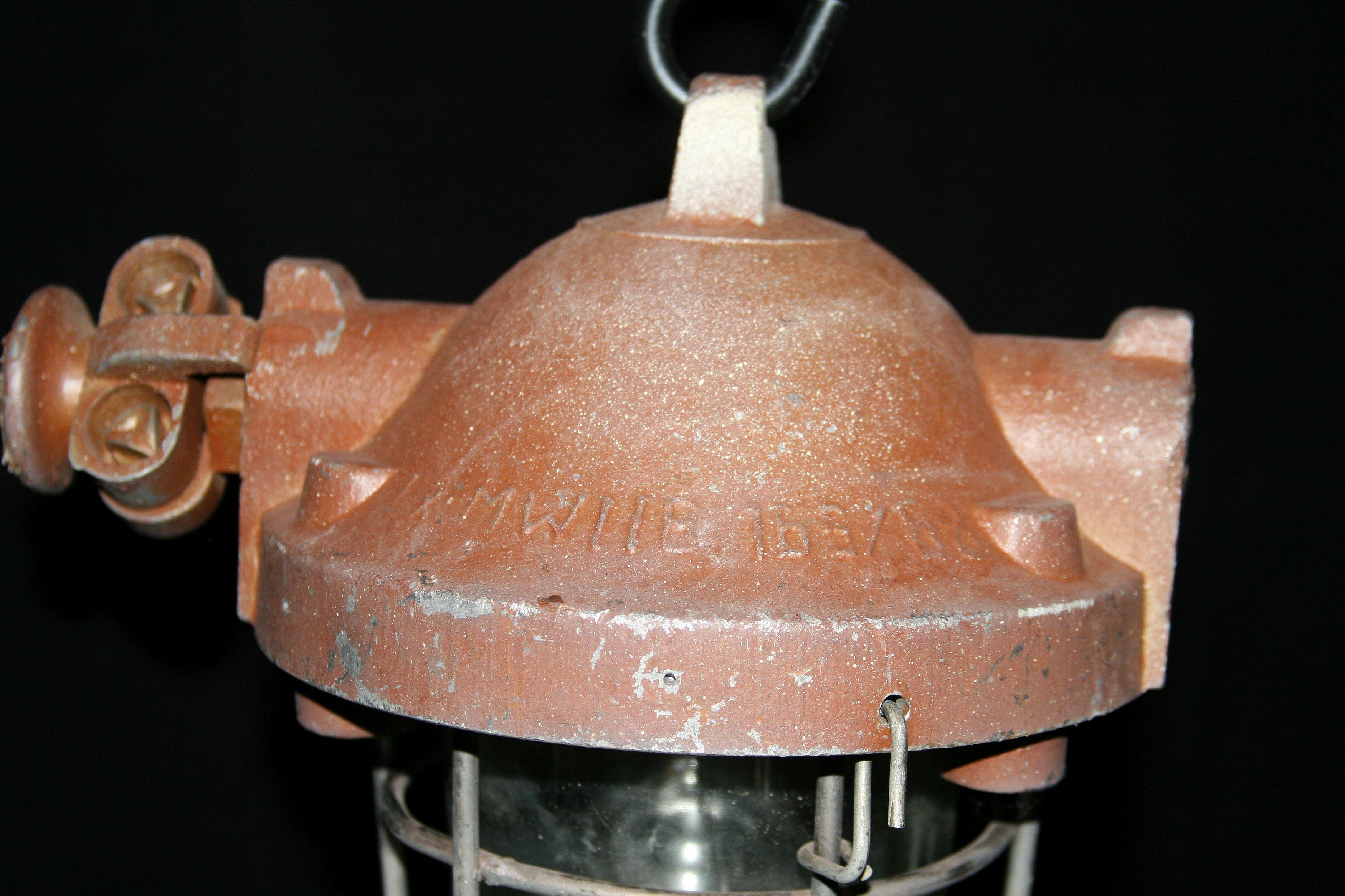 Polish 1950s Mining RWSO Anti-explosion Lamp Raw For Sale