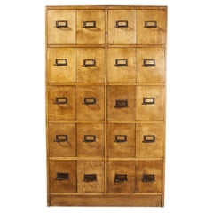 1950's Ministry of Defence Filing Cabinet, Tall Chest of Drawers–Twenty Drawers