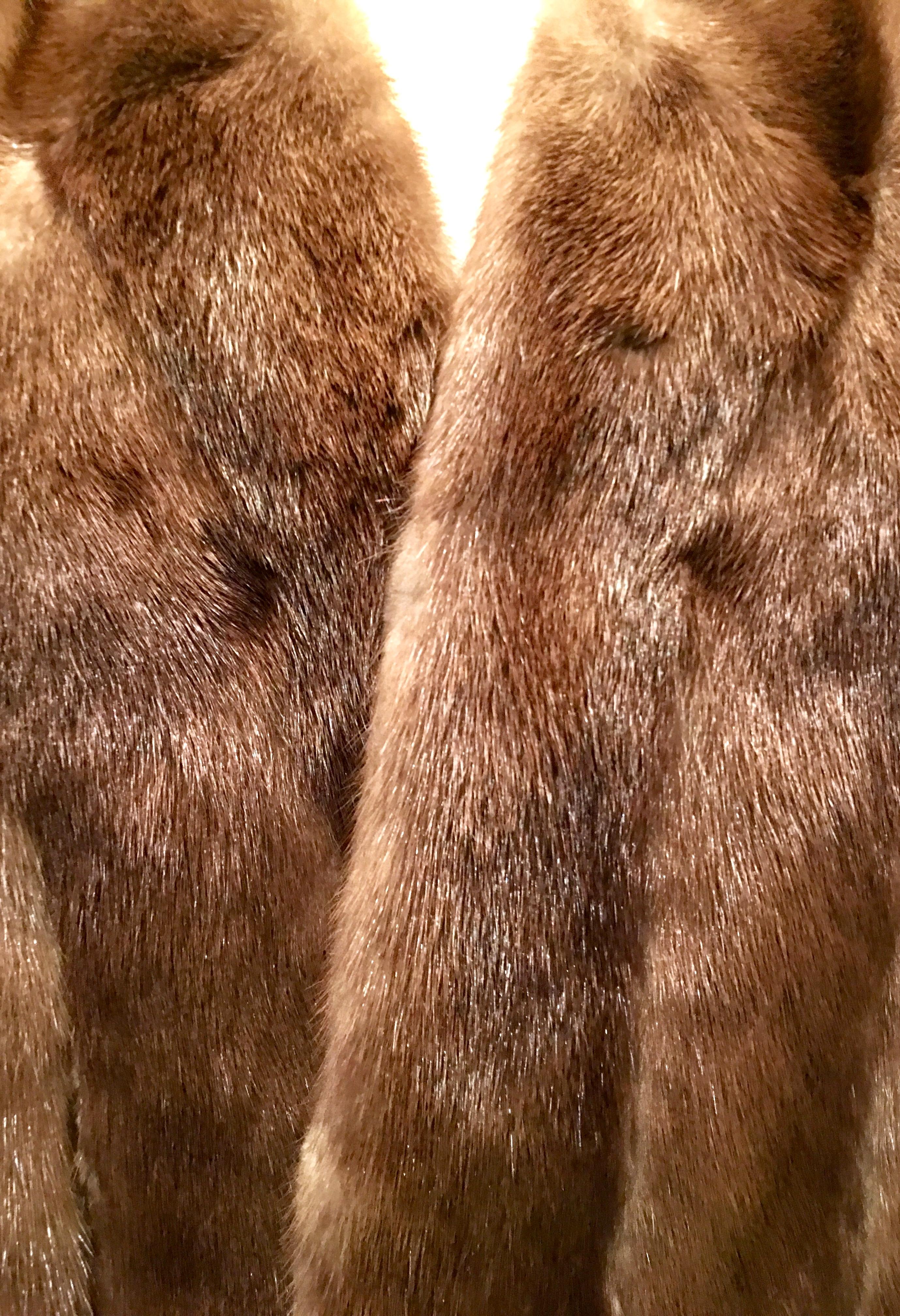 Women's or Men's 1950'S Mink Whyskey Dyed Mink Fur Capelet Jacket By, Lloyds Fur-Denver