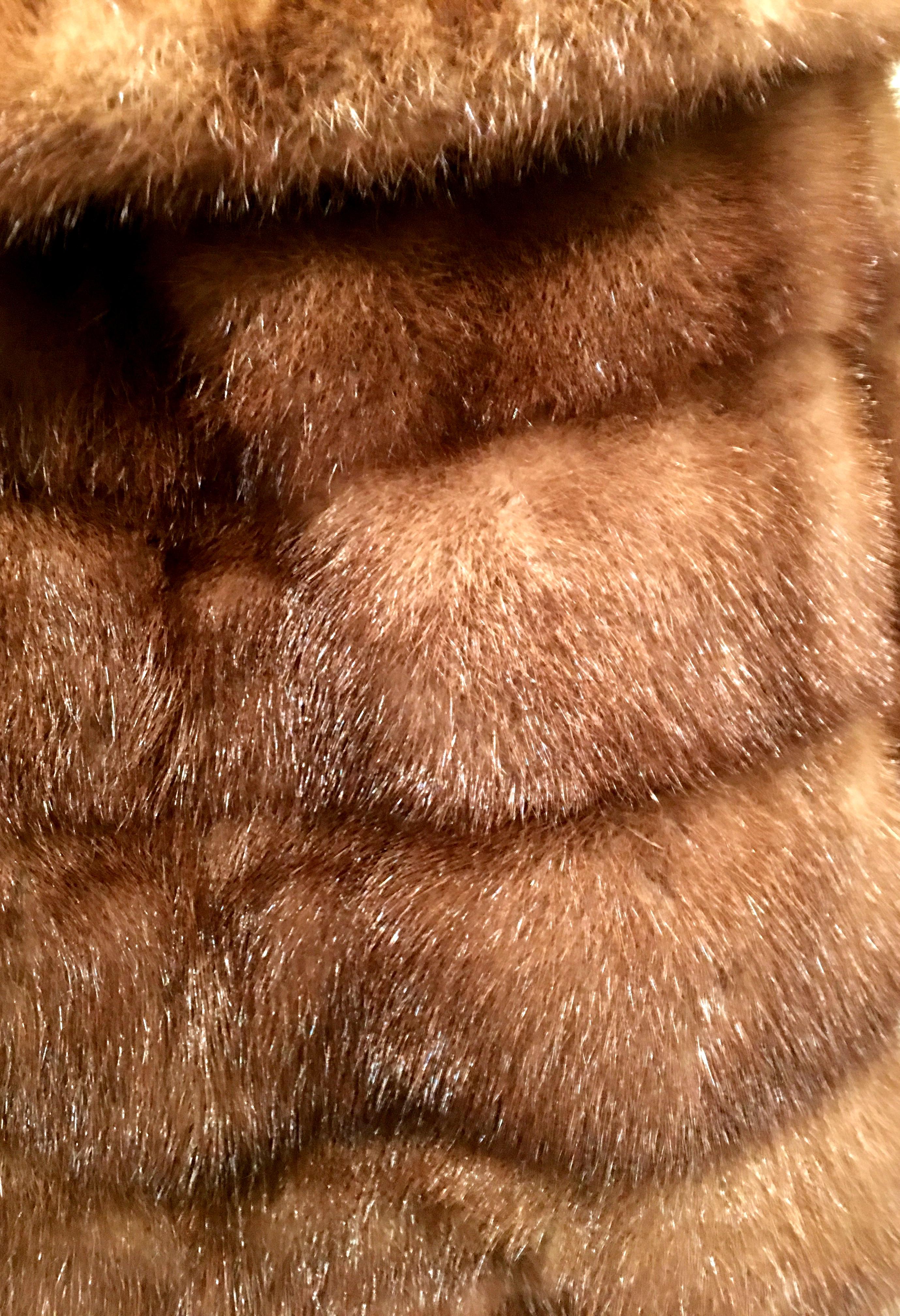 1950'S Mink Whyskey Dyed Mink Fur Capelet Jacket By, Lloyds Fur-Denver 1