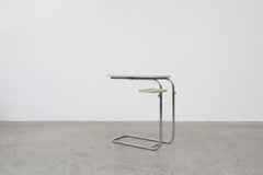 1950's Mint Green Formica Adjustable Hospital Table with Tray