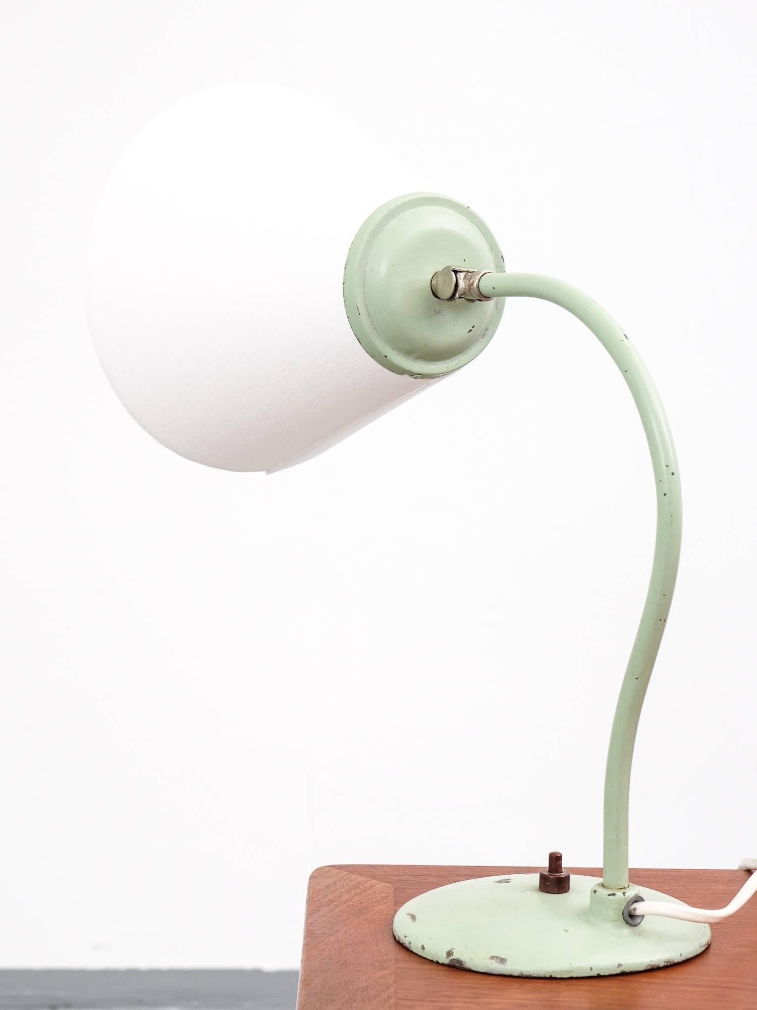 Scandinavian Modern 1950s Mint Green Table Lamp by Oy Taito Ab, Model 5228