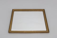1950s Mirror in Golden Wood Frame