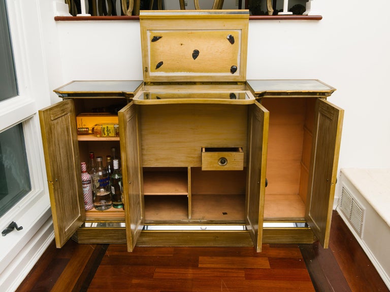 1950s Mirrored Sideboard/Bar For Sale at 1stdibs