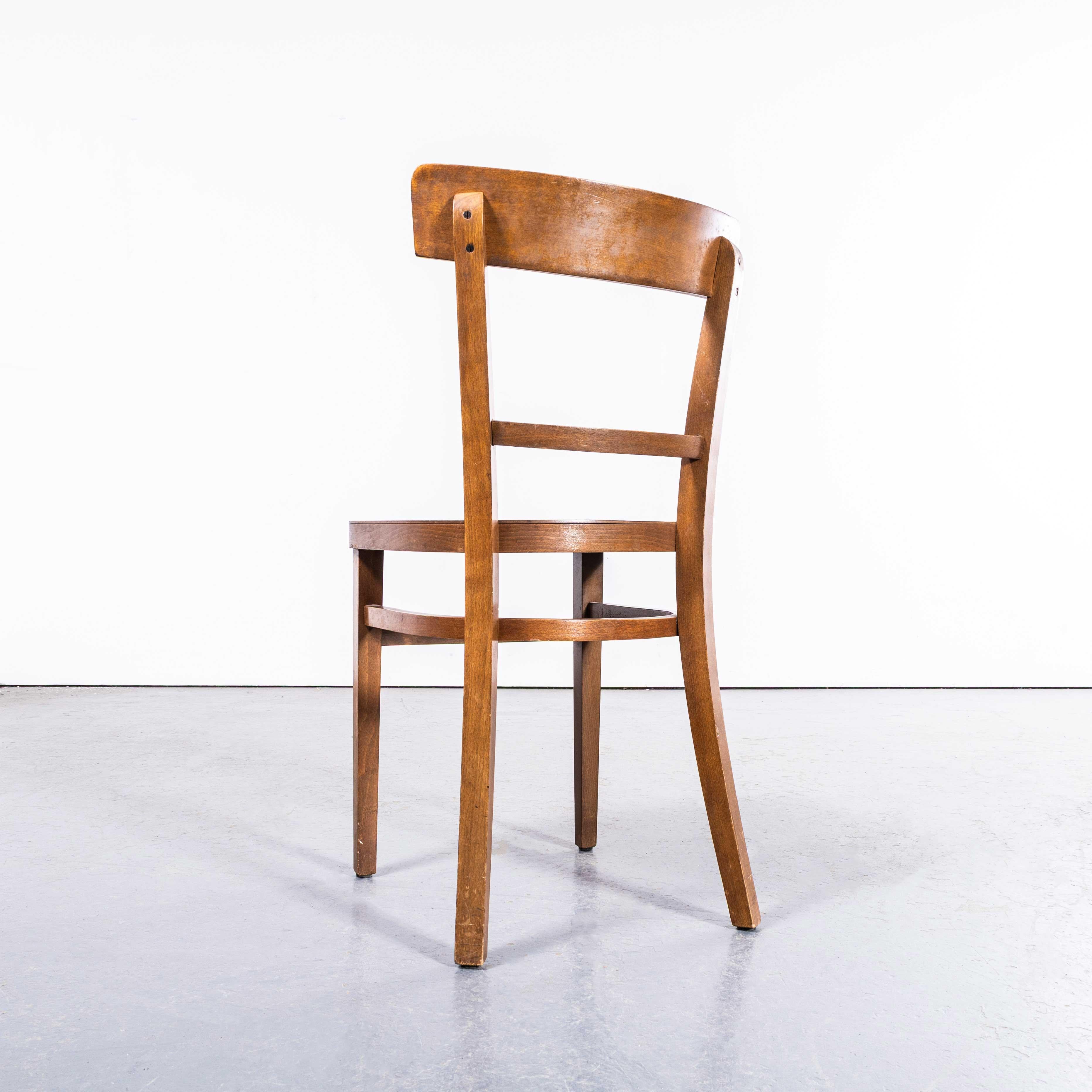 1950's Mixed Harlequin Pub Set Of Original Bentwood Dining Chairs - Set Of Twent 5
