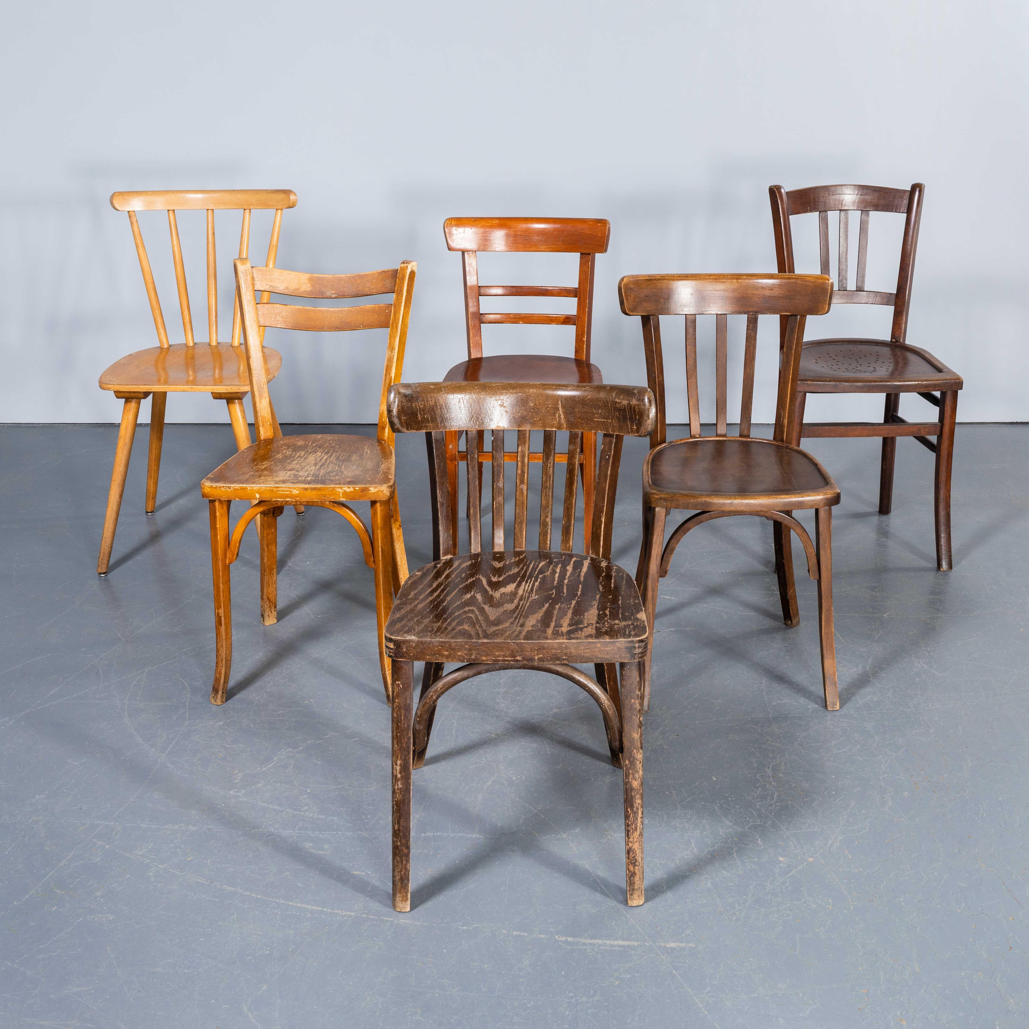 Legno curvato Sedie da pranzo pub classiche in bengala degli anni '50 - Buone quantità disponibili in vendita