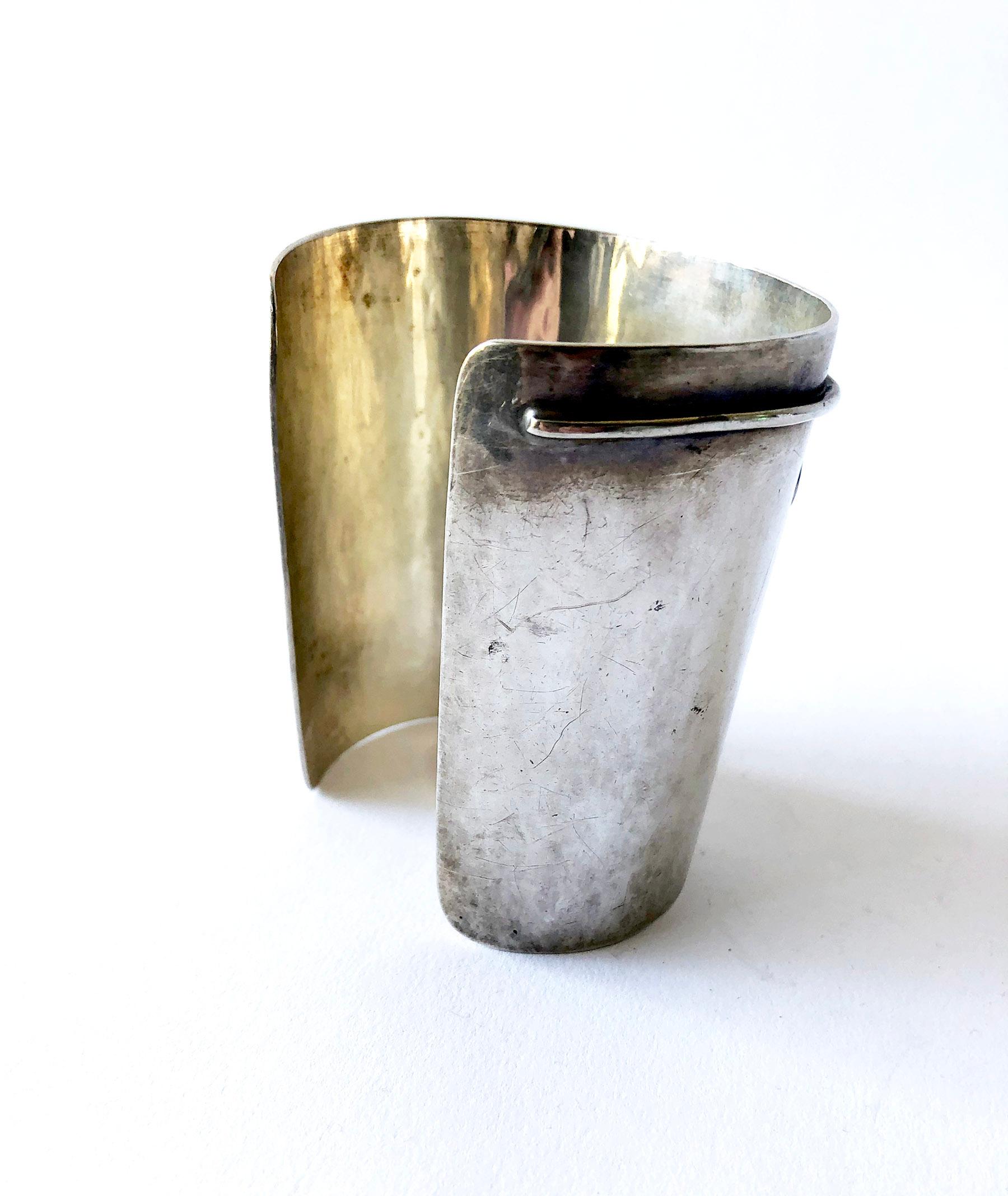 1950s Miye Matsukata for Janiye Handmade Mid-Century Modern Cuff Bracelet In Good Condition In Palm Springs, CA