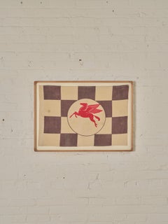 1950's Mobil "Pegasus" Cloth Race Flag