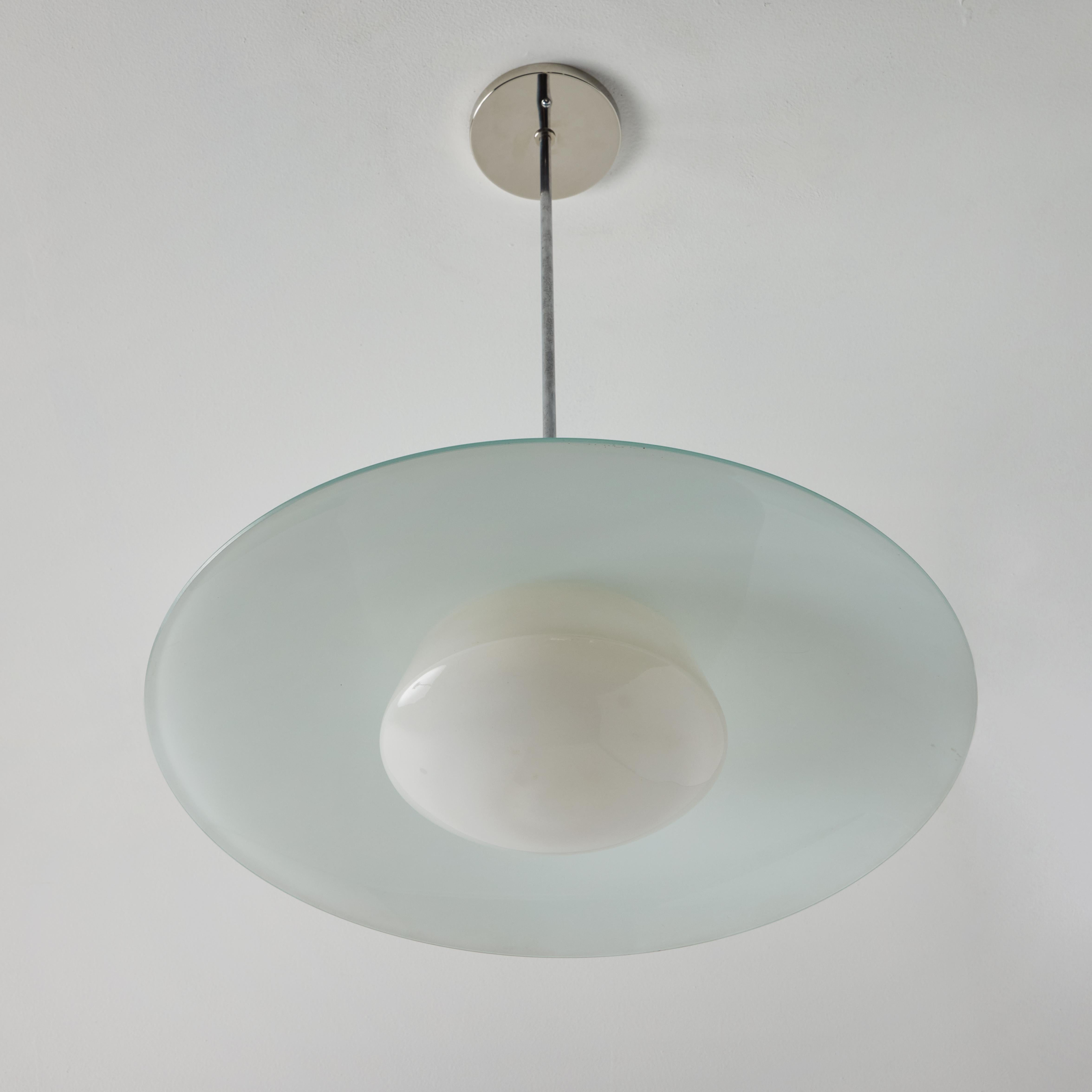 1950s Model #913/3522-55 Glass & Metal Ceiling Lamp By Wolfgang Tümpel for Doria For Sale 5