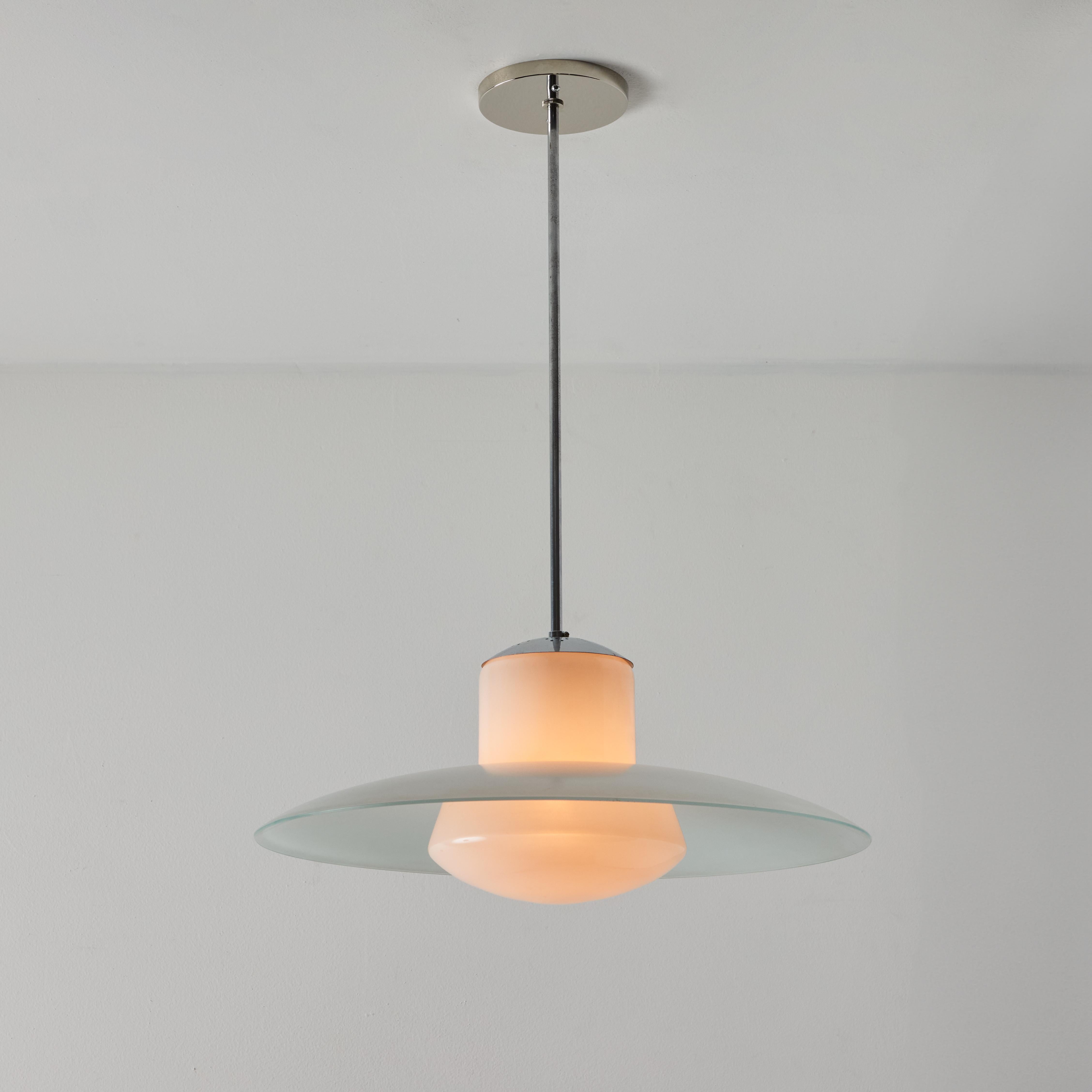 1950s Model #913/3522-55 Glass & Metal Ceiling Lamp By Wolfgang Tümpel for Doria For Sale 11