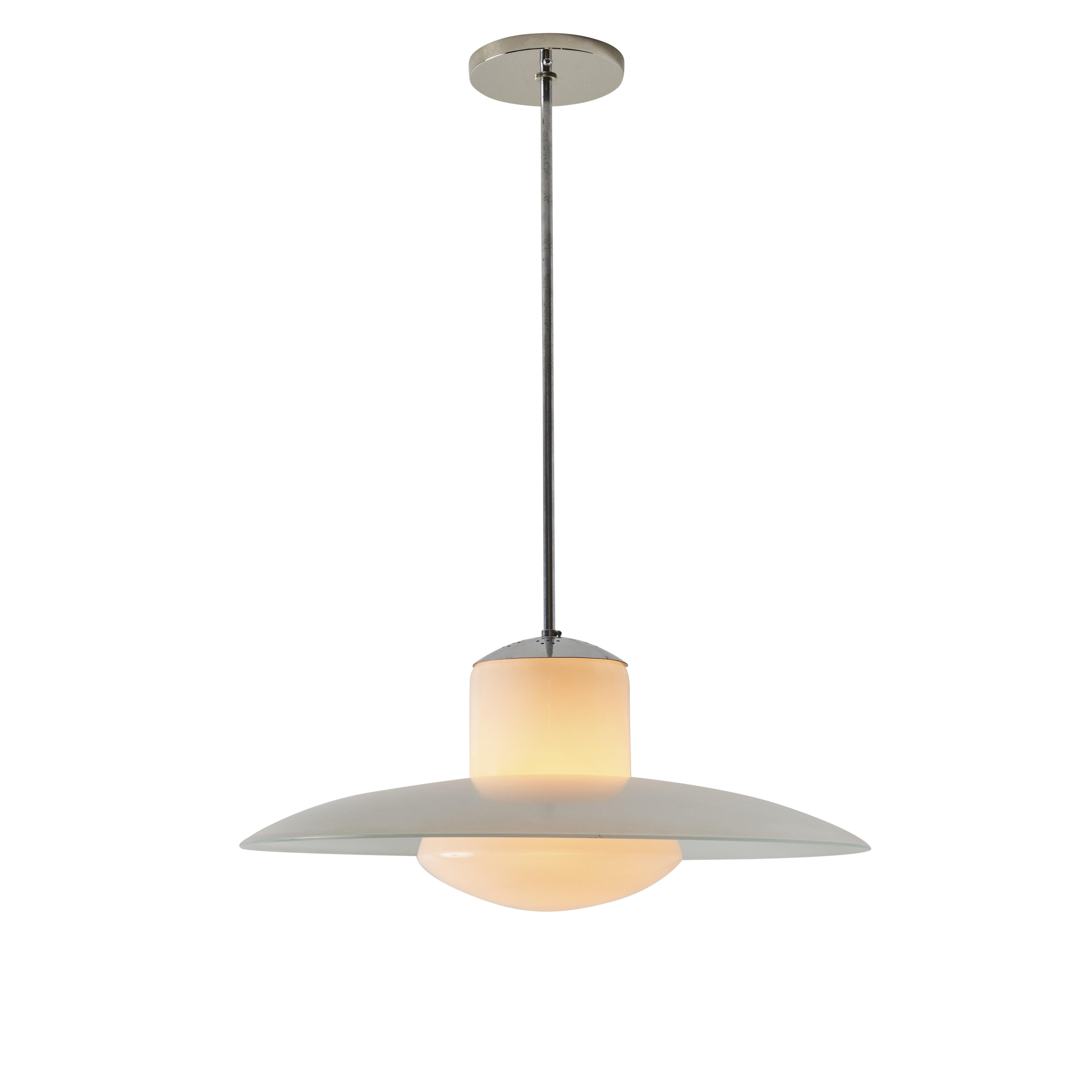 1950s Model #913/3522-55 Glass & Metal Ceiling Lamp By Wolfgang Tümpel for Doria For Sale 13
