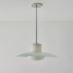1950s Model #913/3522-55 Glass & Metal Ceiling Lamp By Wolfgang Tümpel for Doria