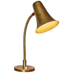 1950s Model EV-46 Perforated Brass Finnish Table Lamp for Itsu