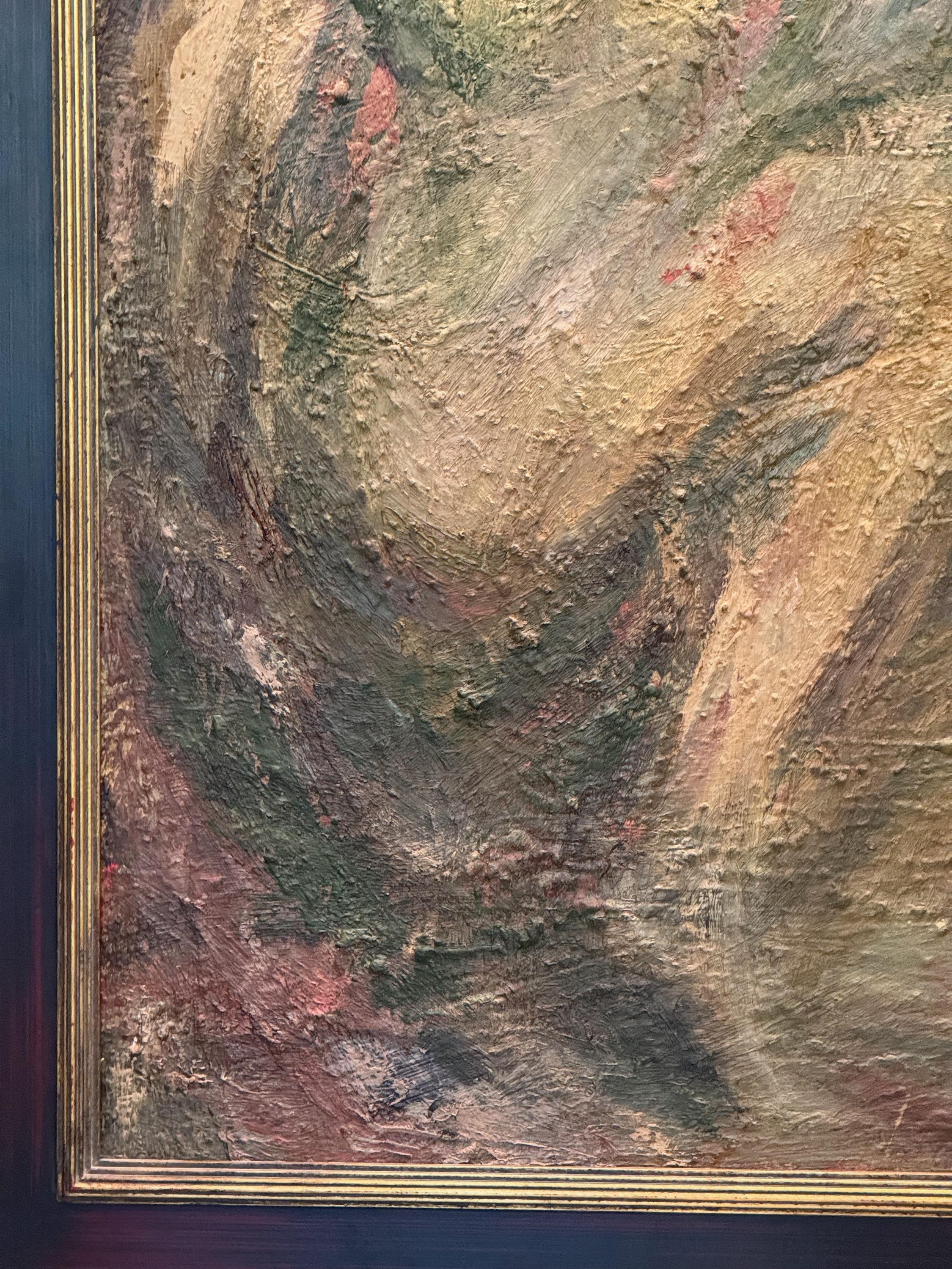 Metà XX secolo Pittura astratta moderna degli anni '50 di Ruth Barrett 