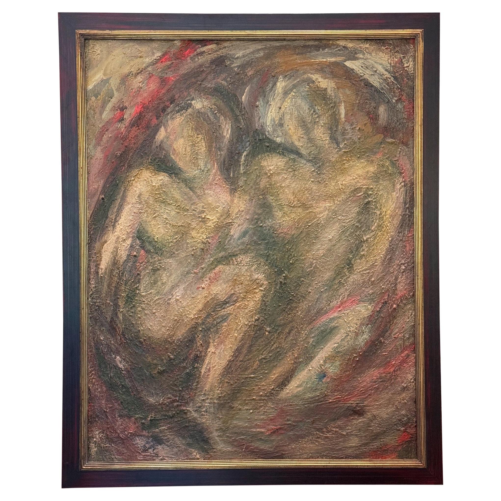 Pittura astratta moderna degli anni '50 di Ruth Barrett "Unione di carne e spirito". in vendita