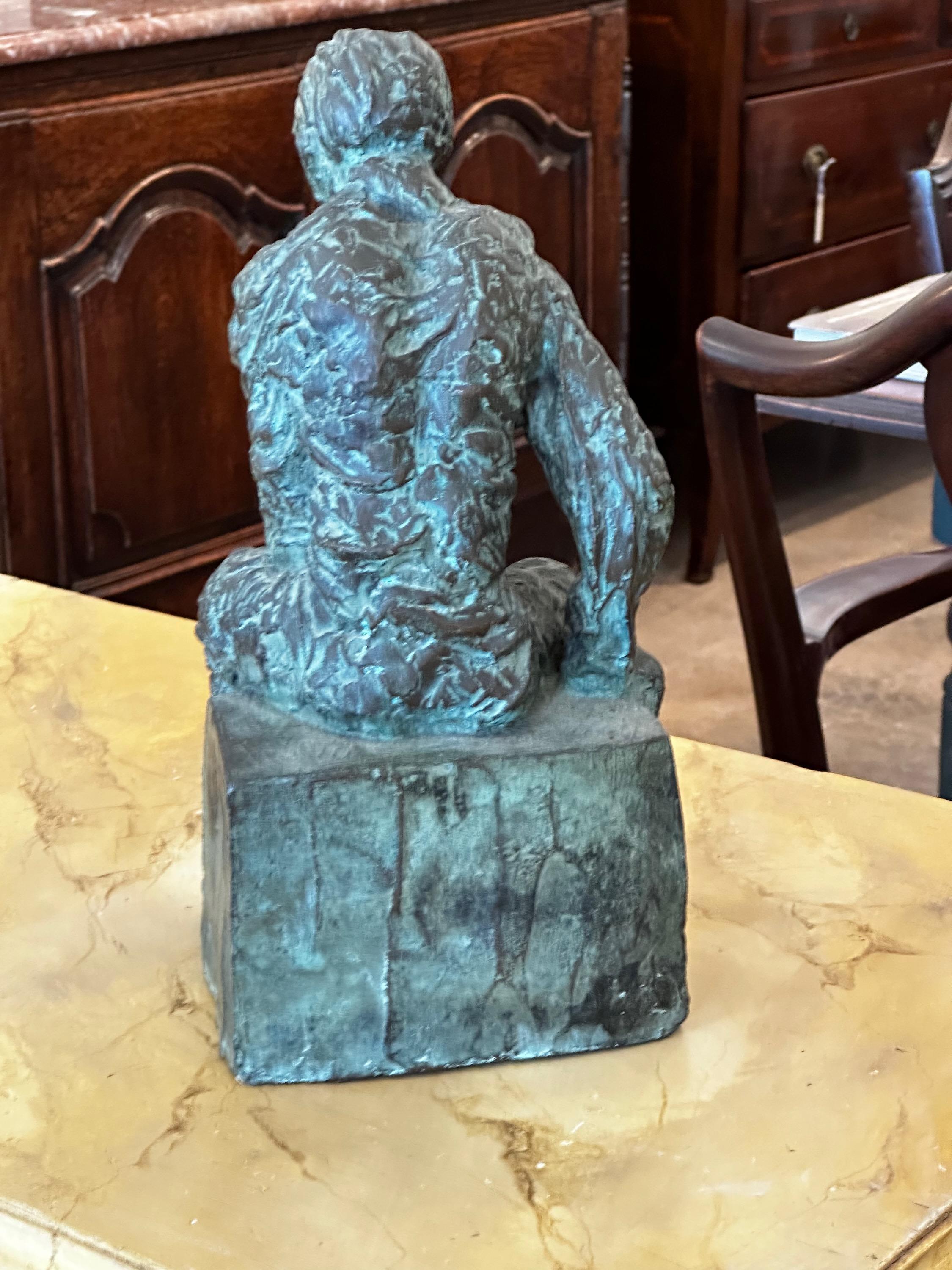 1950s Modern Brutalist Bronze Sculpture For Sale 1
