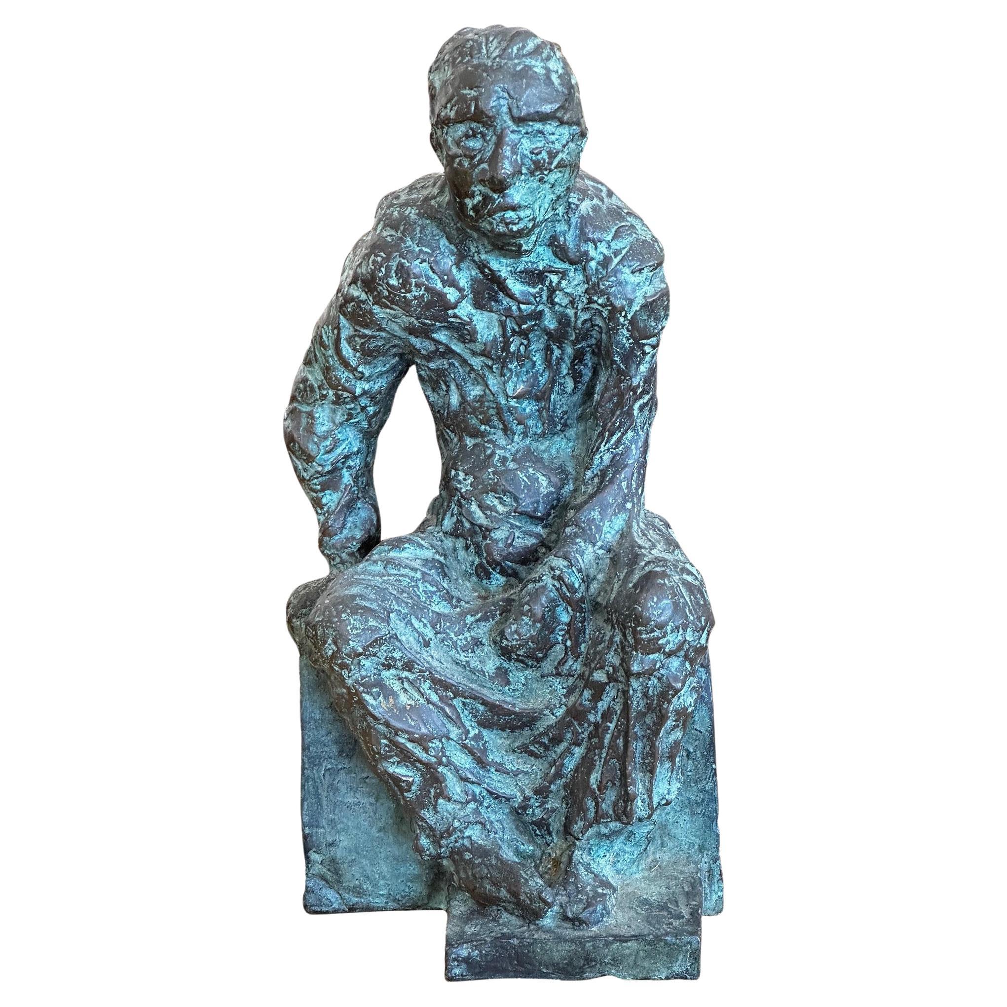 1950s Modern Brutalist Bronze Sculpture For Sale